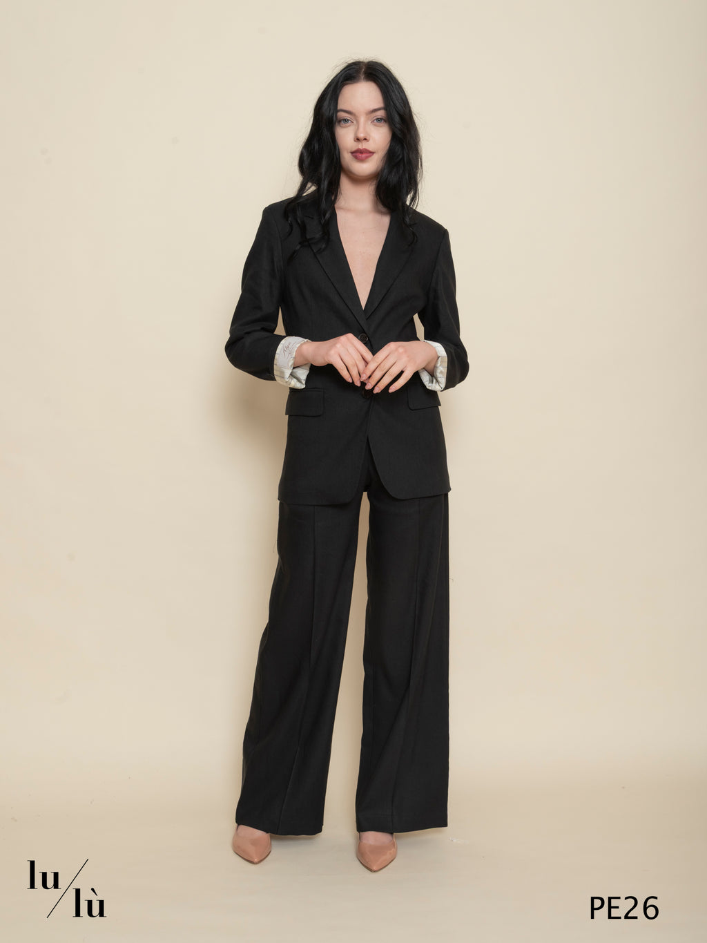 Palma - Pantalone donna sartoriale a vita alta