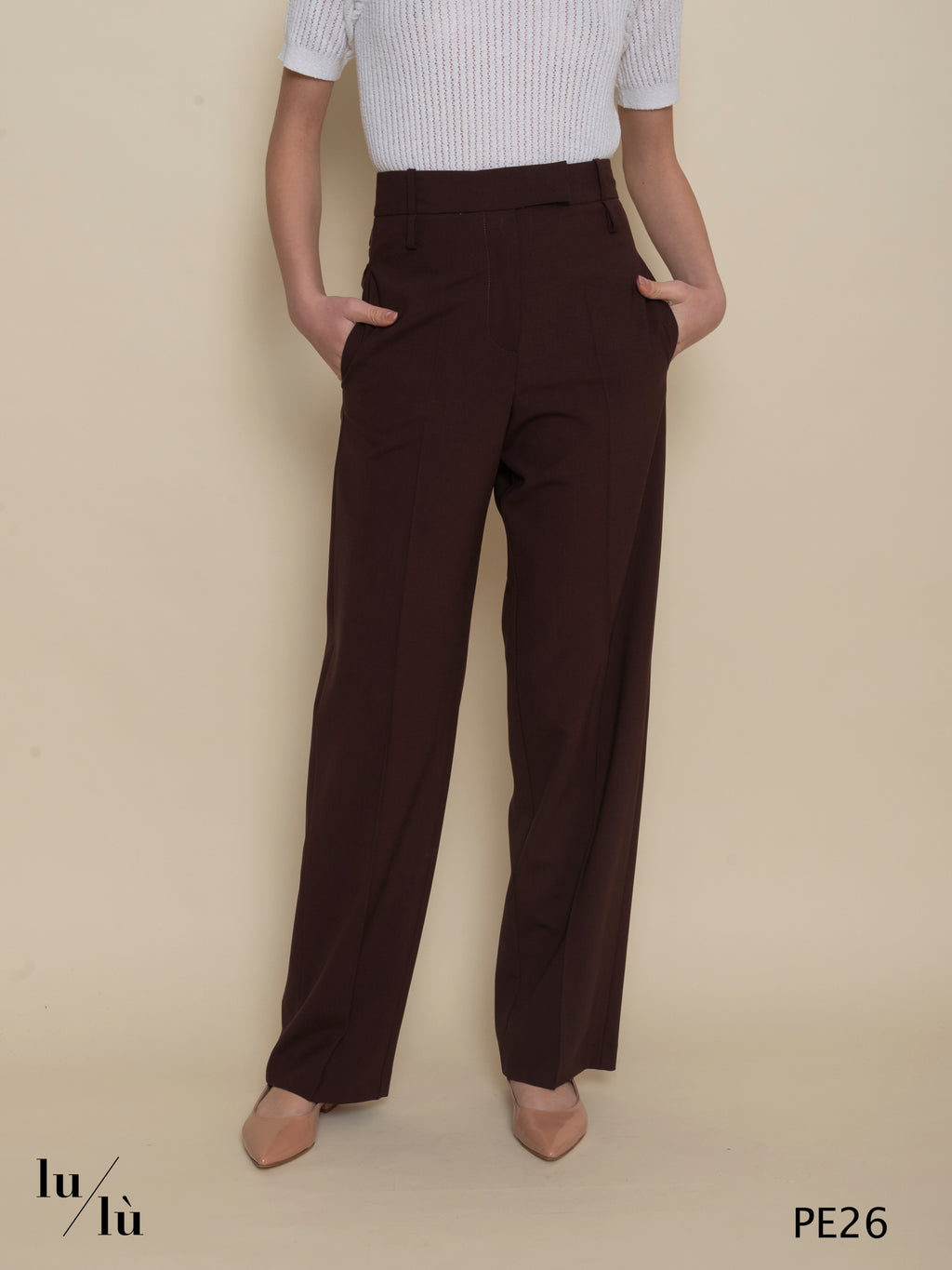 Peonia - Pantalone donna in lana vergine