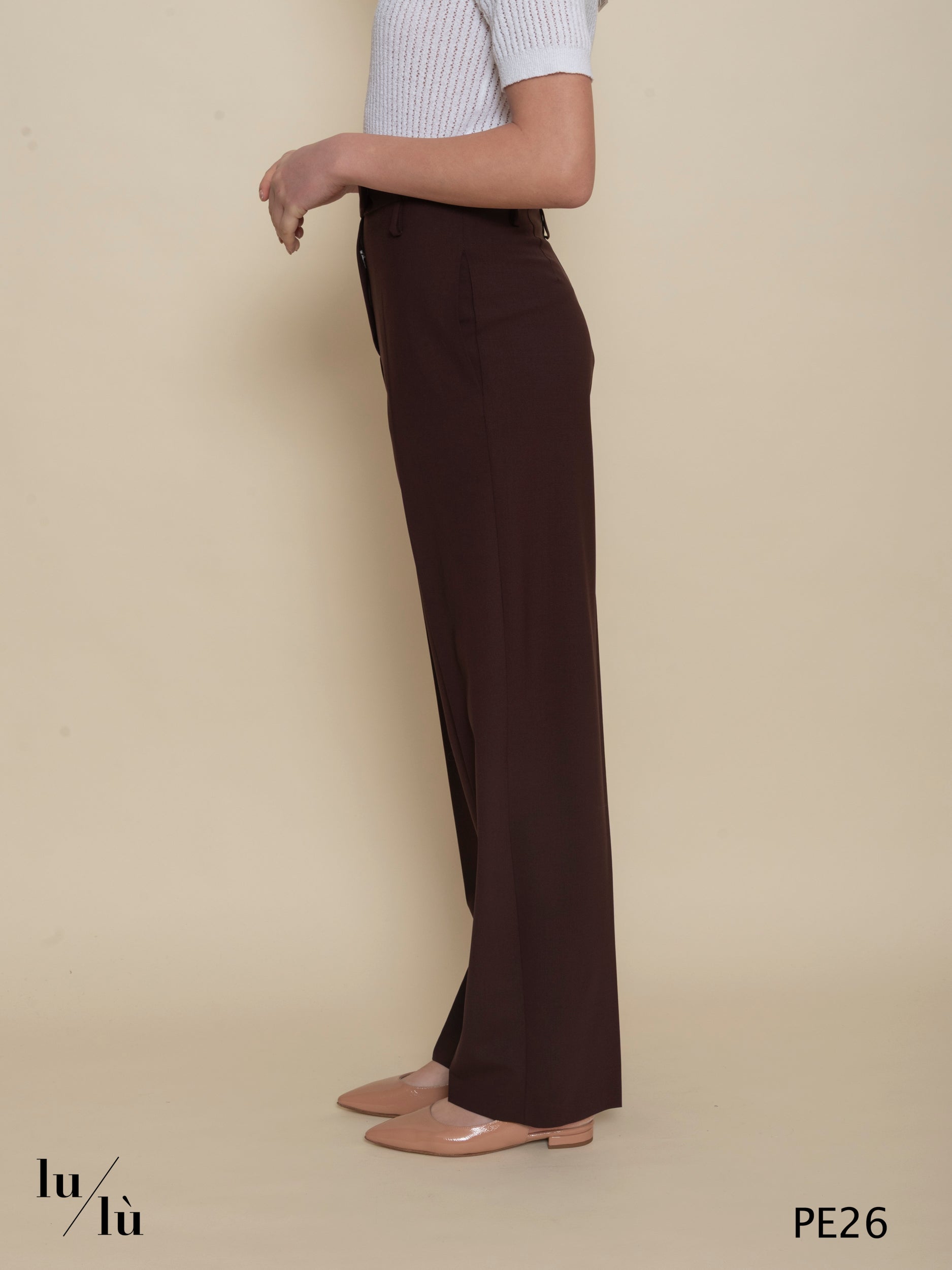 Peonia - Pantalone donna in lana vergine