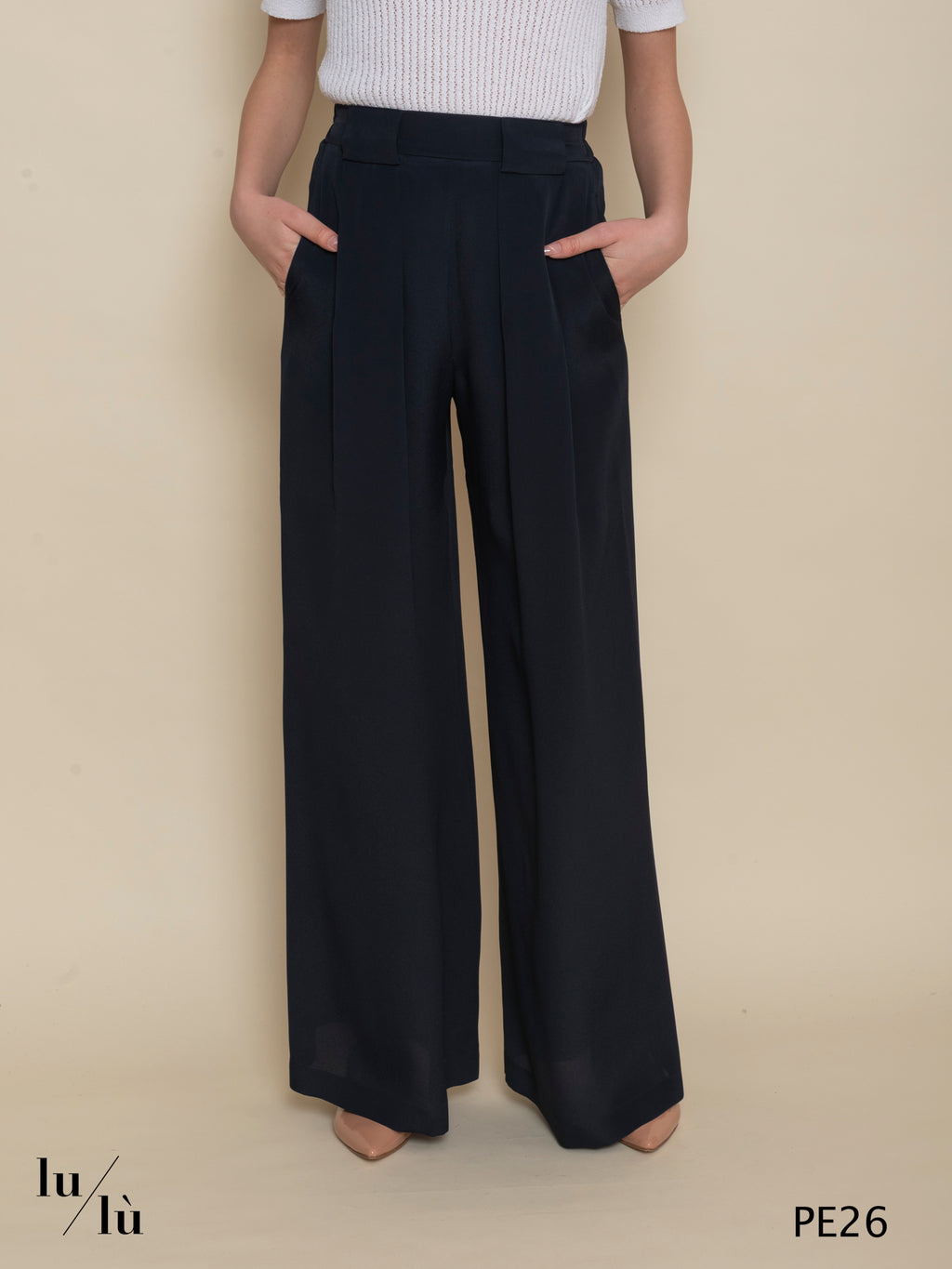 Aspen - Pantalone lungo donna in acetato e seta