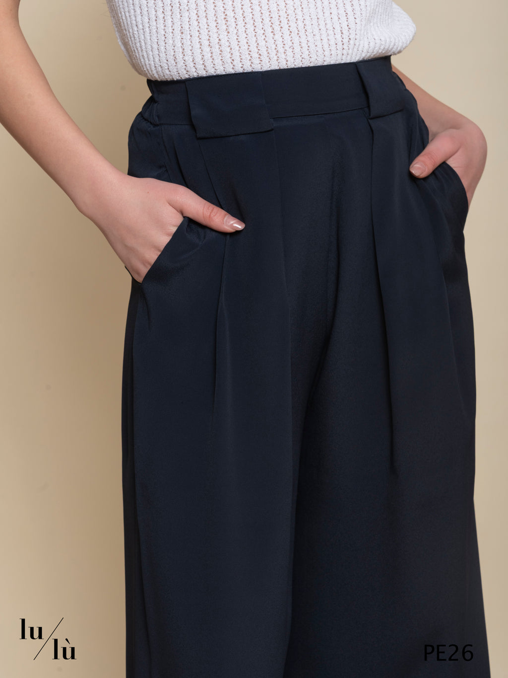 Aspen - Pantalone lungo donna in acetato e seta