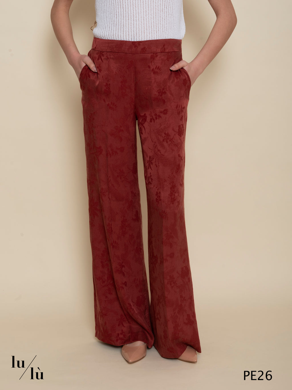 Maraio - Pantalone lungo donna fluido in lyocell e viscosa