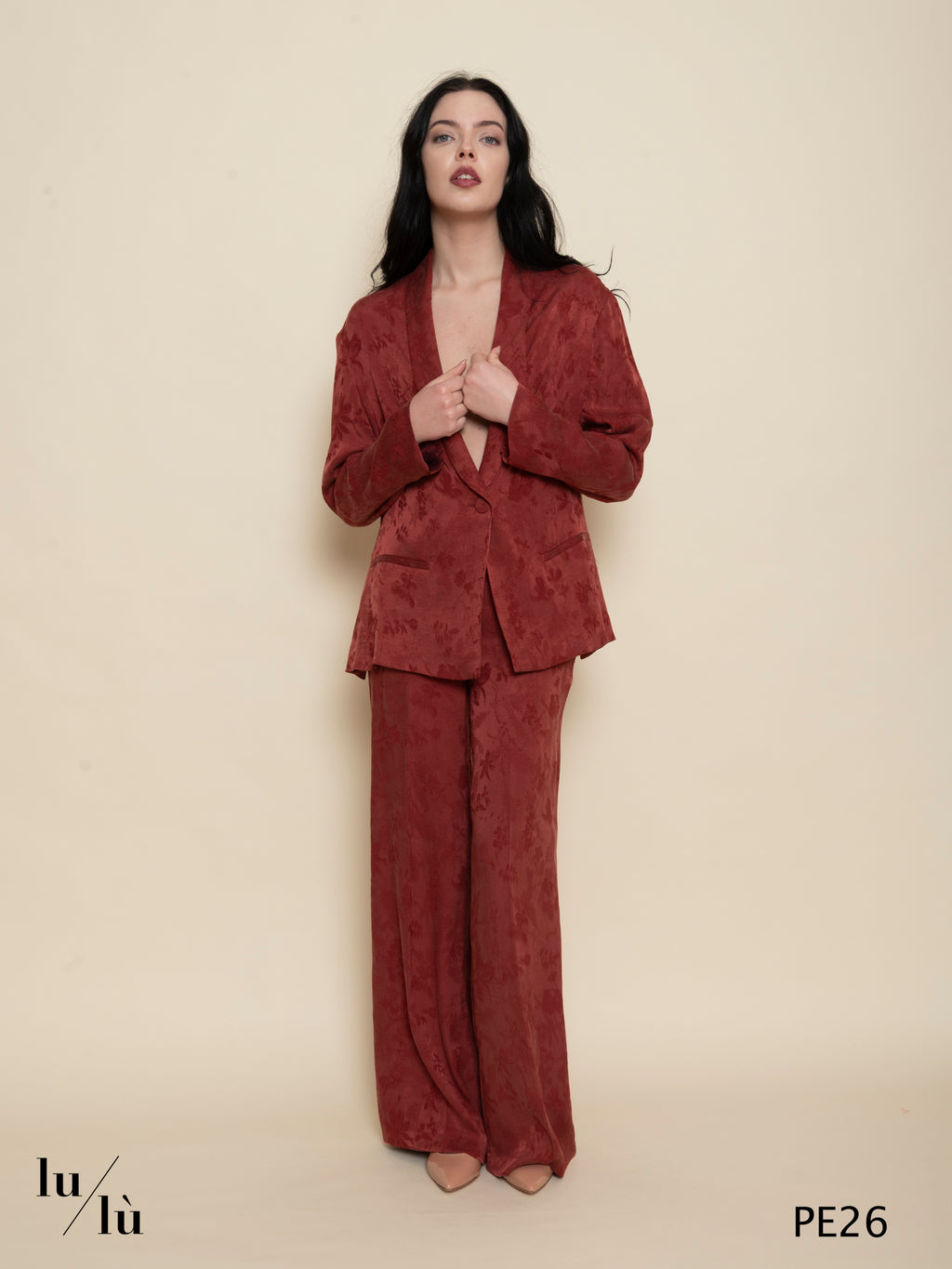 Maraio - Pantalone lungo donna fluido in lyocell e viscosa