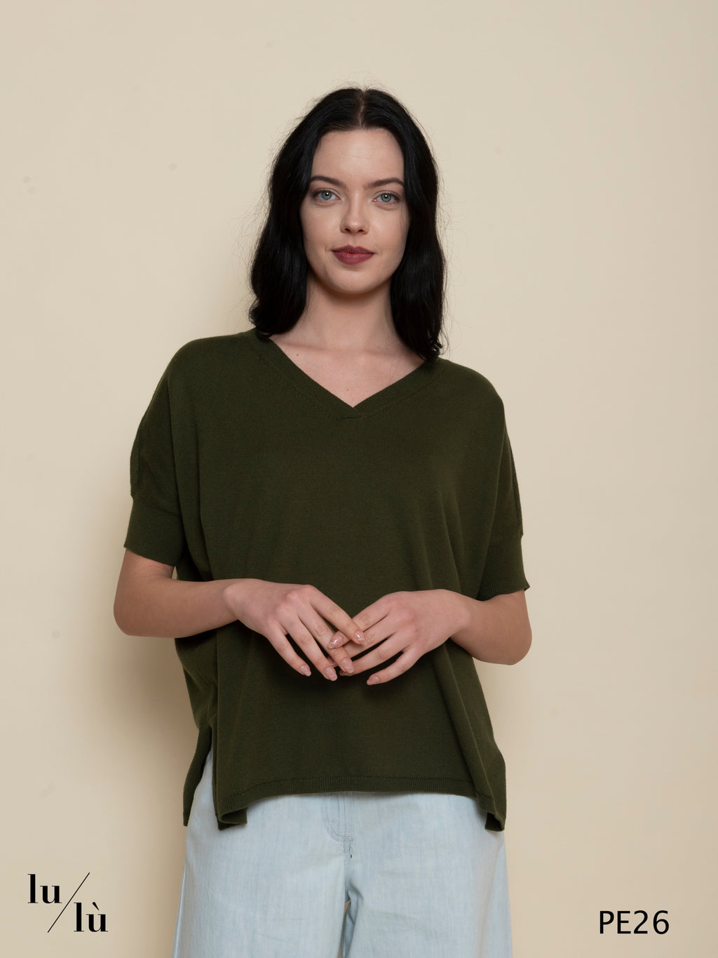 Alissa Green - Poncho donna in cotone e cashmere