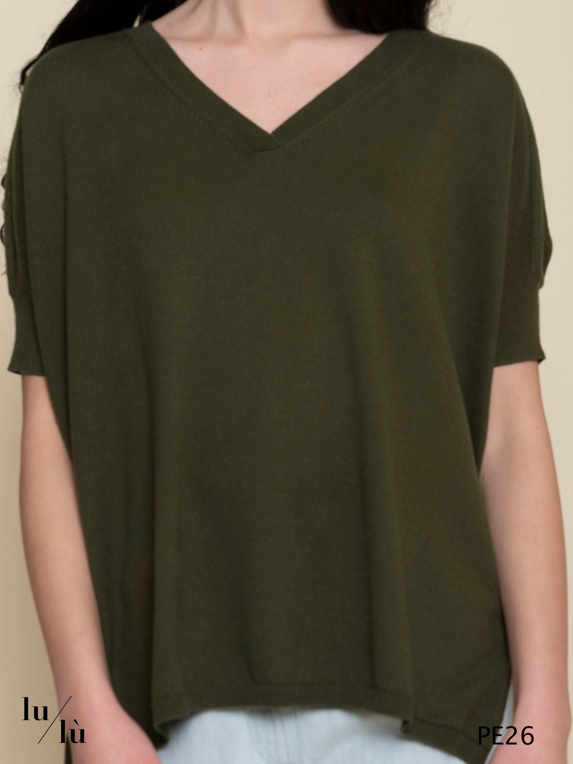 Alissa Green - Poncho donna in cotone e cashmere