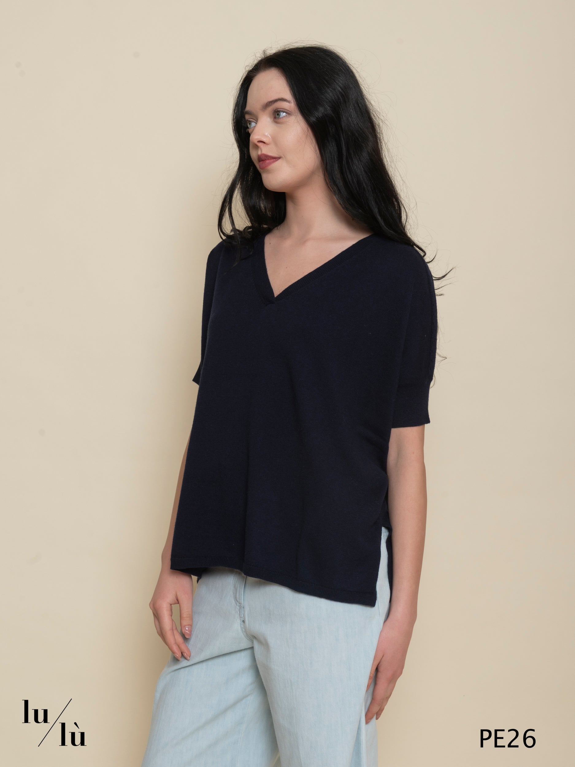 Alissa Blu - Poncho donna in cotone e cashmere