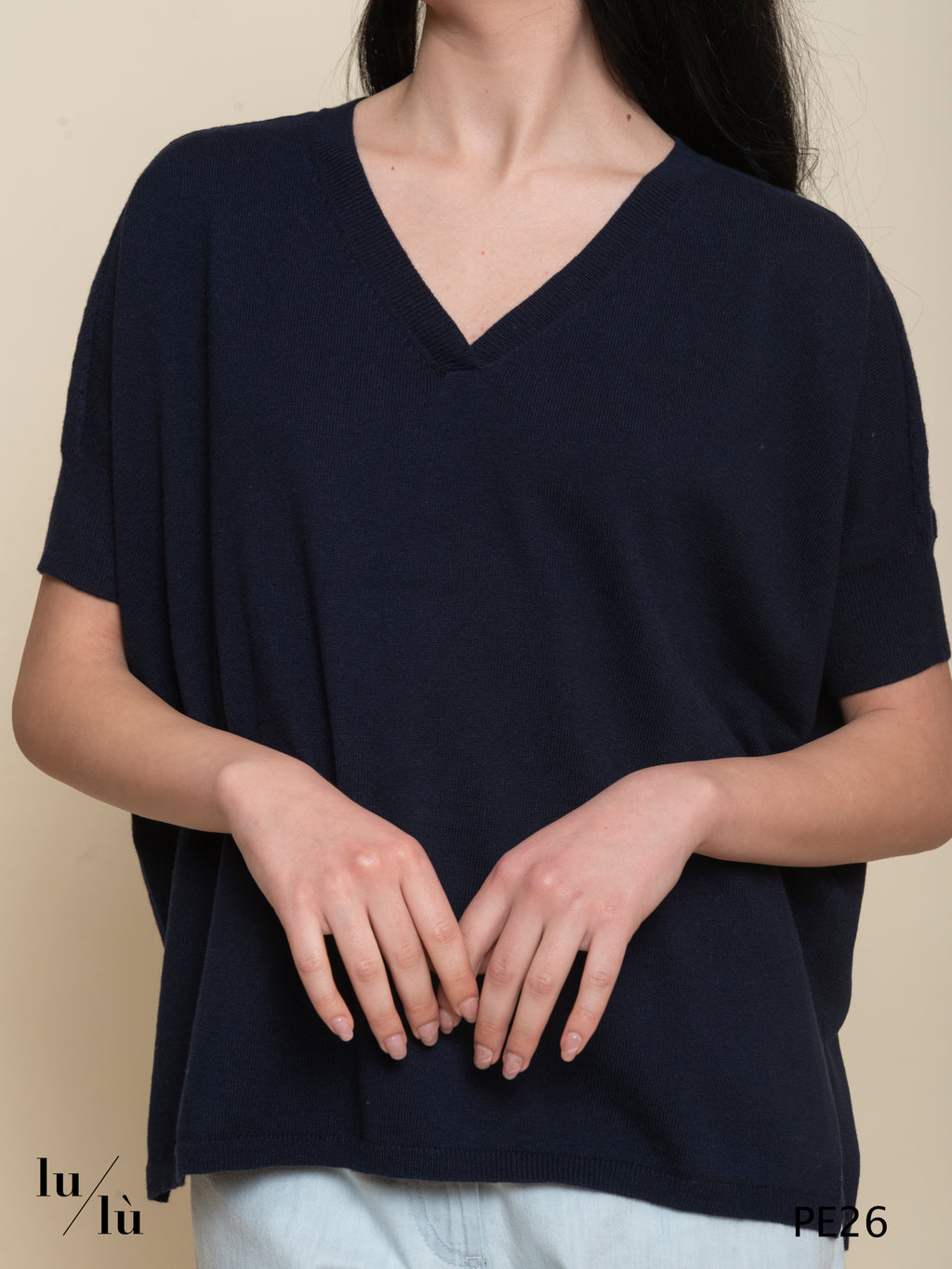 Alissa Blu - Poncho donna in cotone e cashmere
