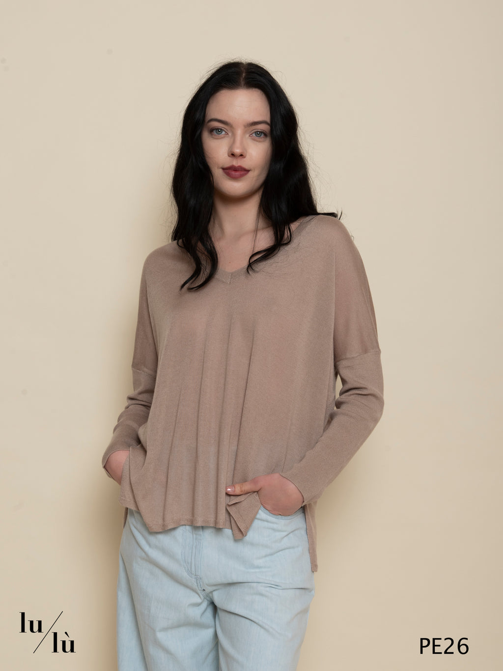 Meryl Earth - Maglia donna in lyocell e cashmere