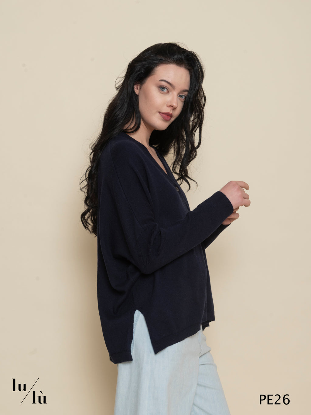 Nathalie Blu - Cardigan donna in cotone e cashmere