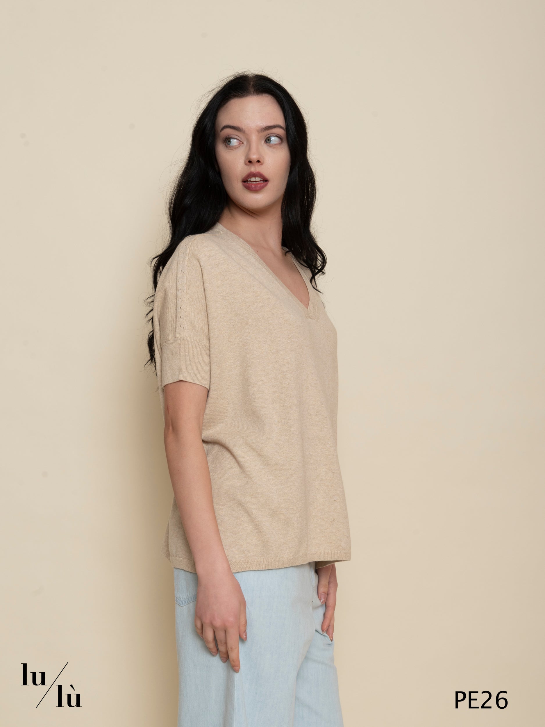 Alyssa OAT - Poncho donna in cotone e cashmere