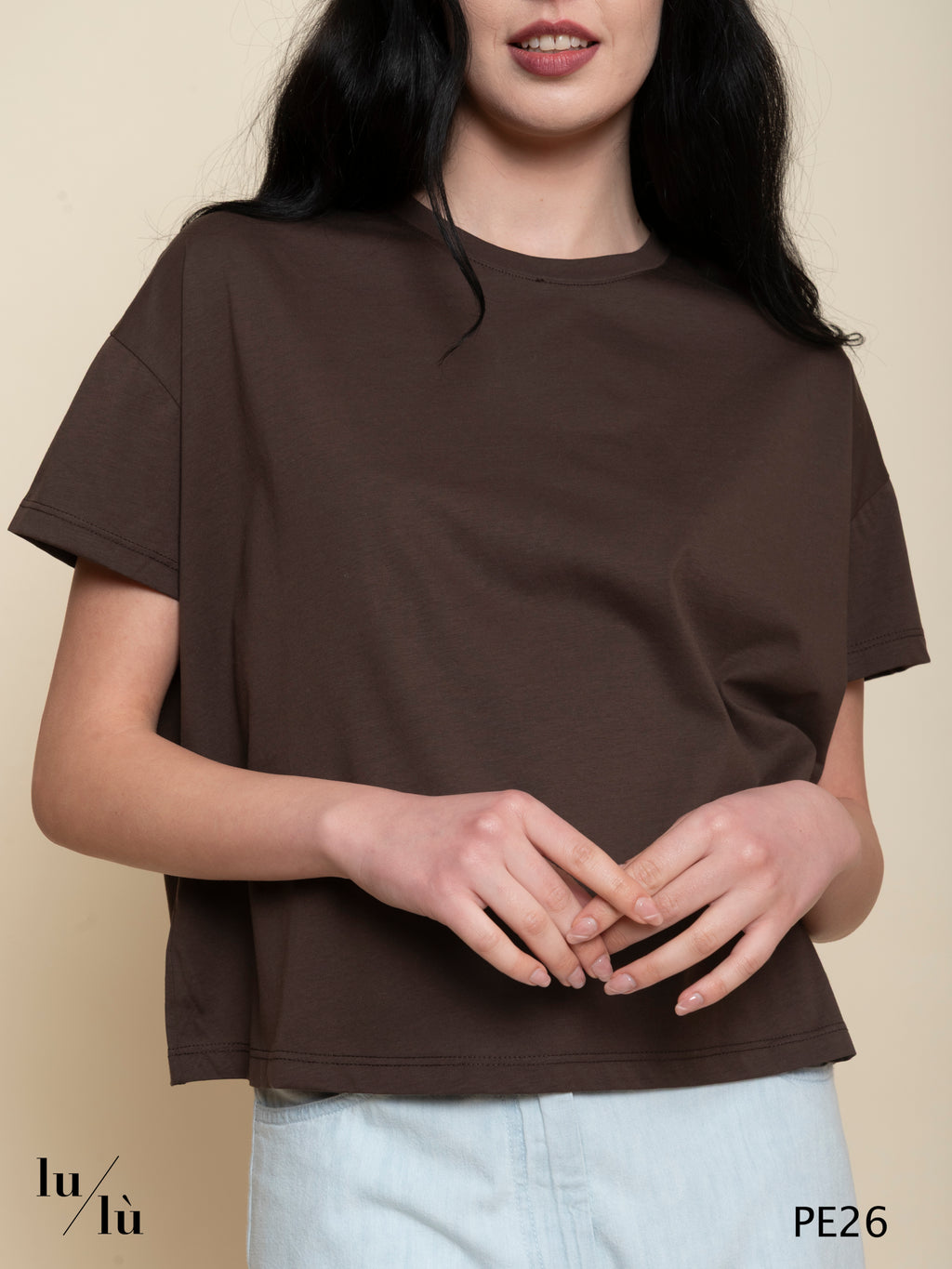 Zinnia - T-shirt boxy donna in puro cotone