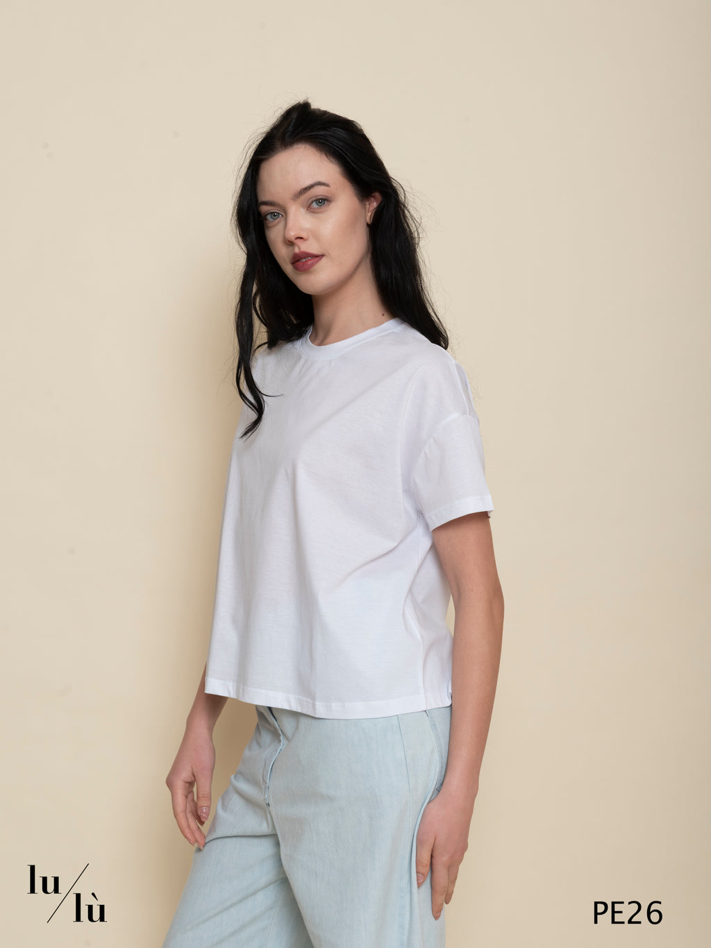 Zinnia White - T-shirt donna boxy in puro cotone