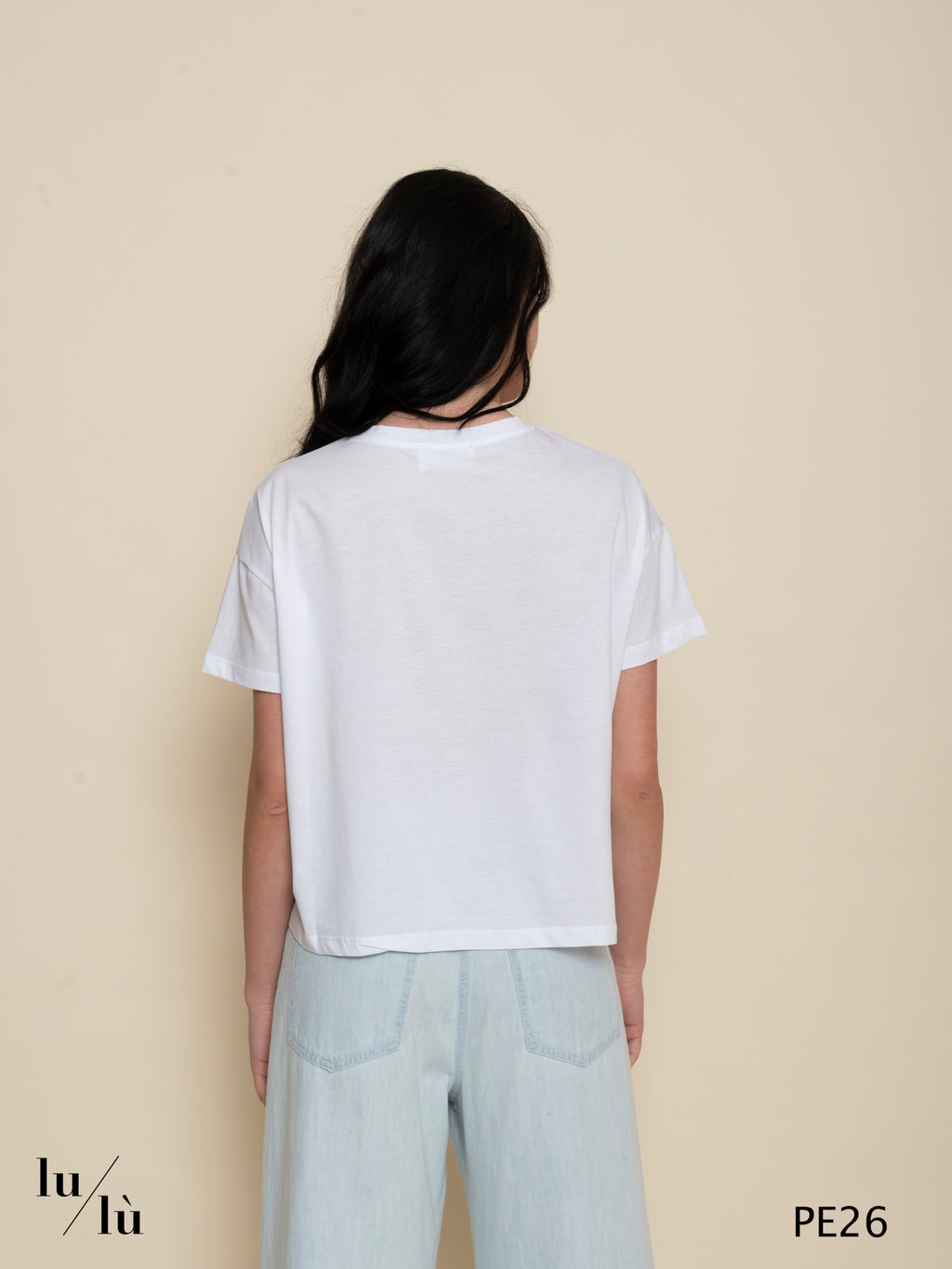 Zinnia White - T-shirt donna boxy in puro cotone