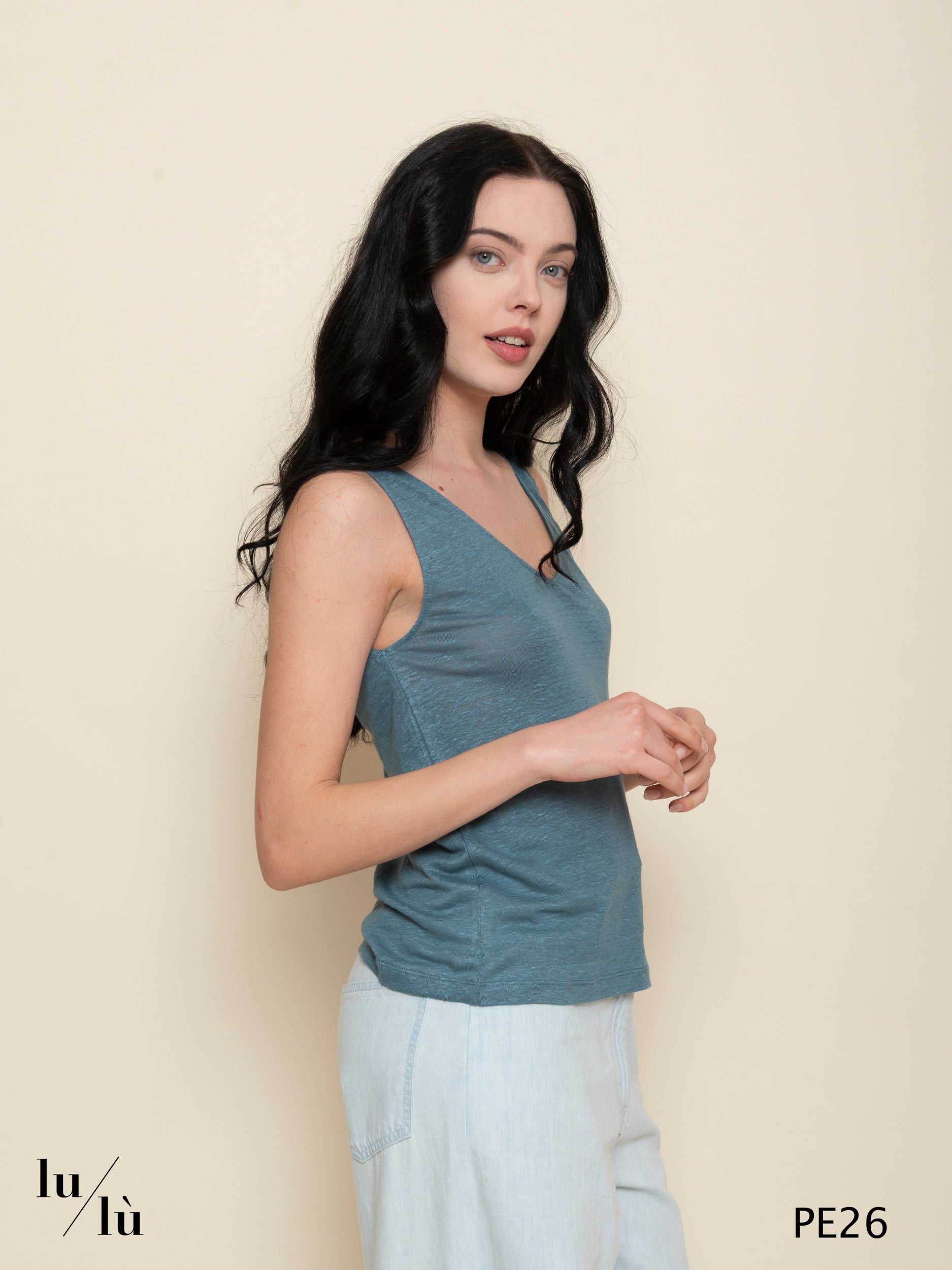 Haniz Lagoon - Canotta donna in lino