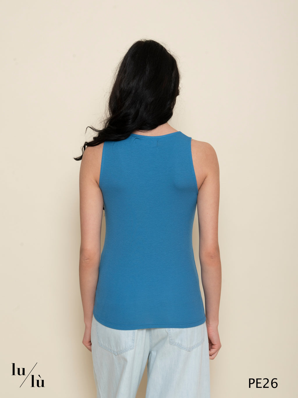 Elicriso - Canotta donna a costine spalla larga