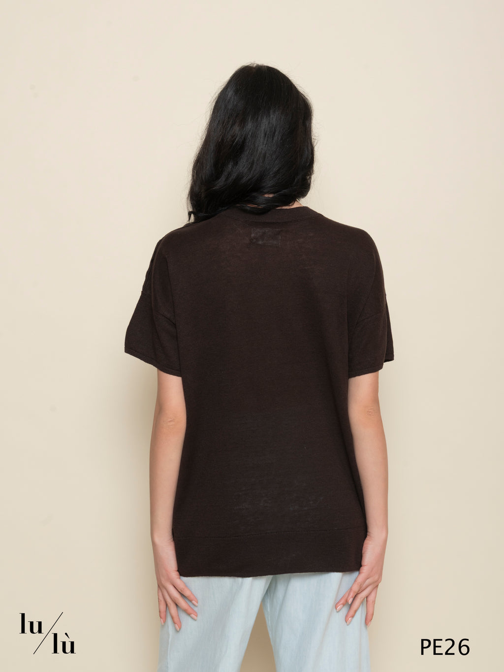 Brownie Terre - Maglia donna in puro lino con bottoni