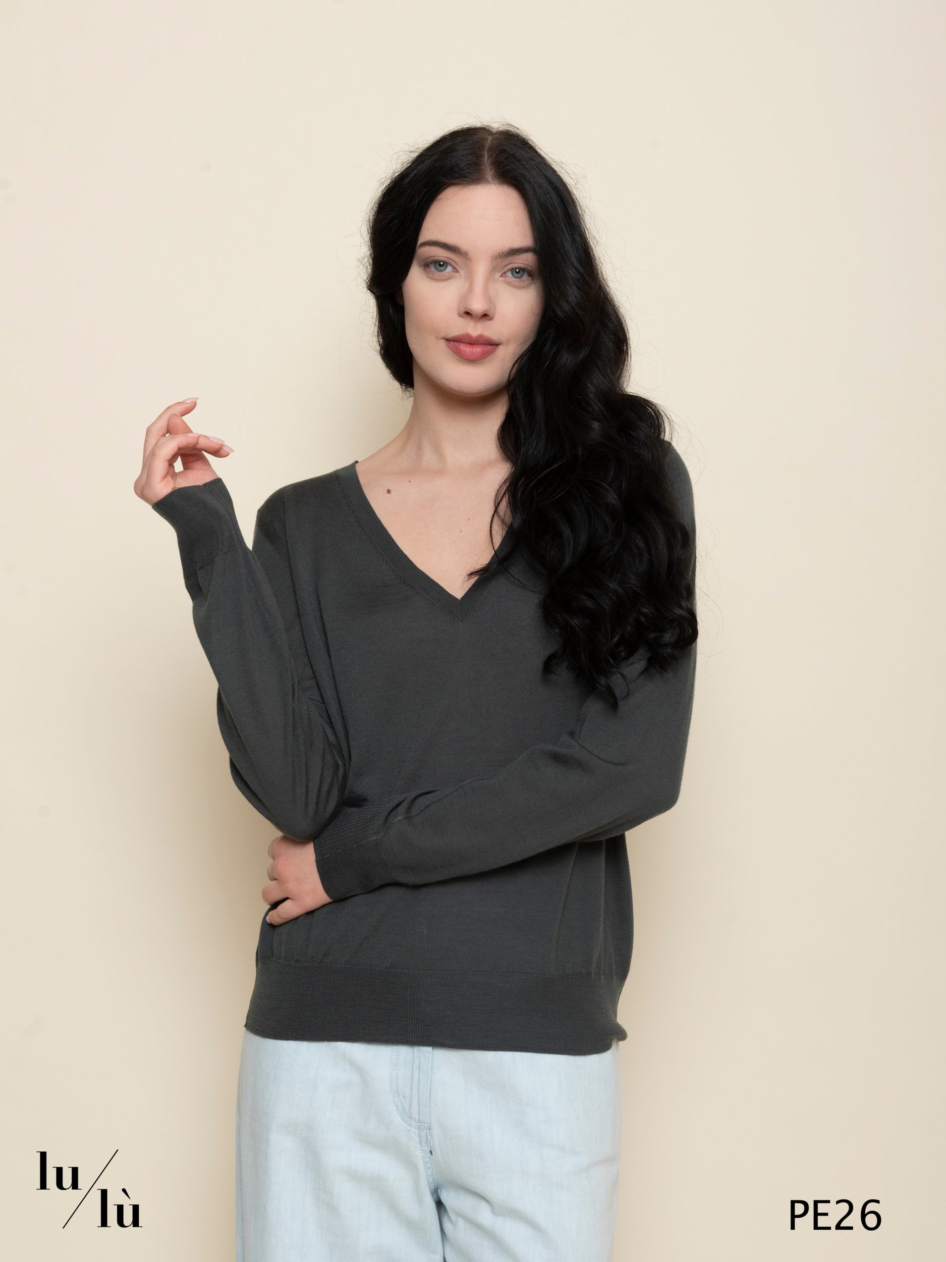 Derek - Maglia donna in pura lana merinos