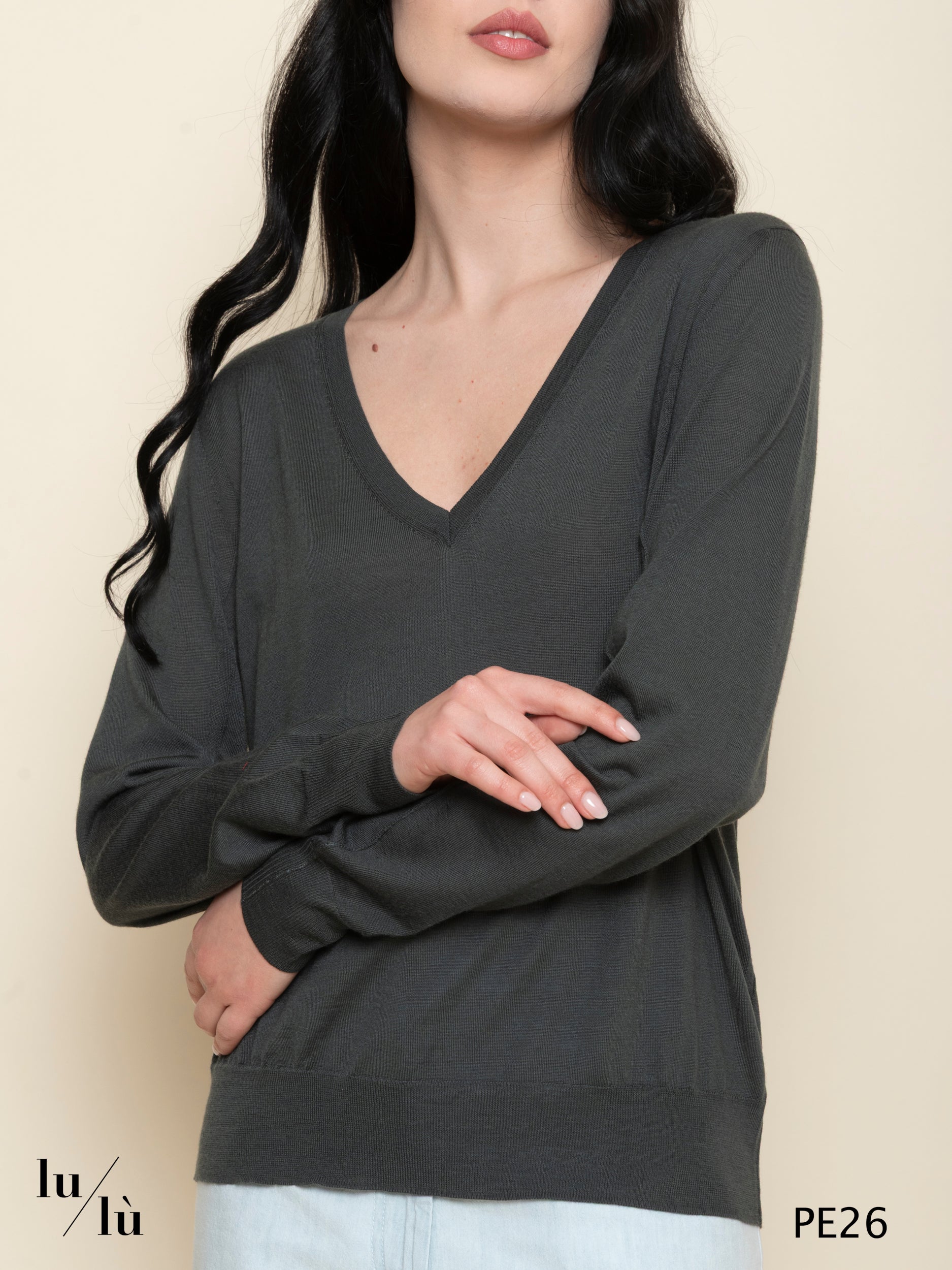 Derek - Maglia donna in pura lana merinos