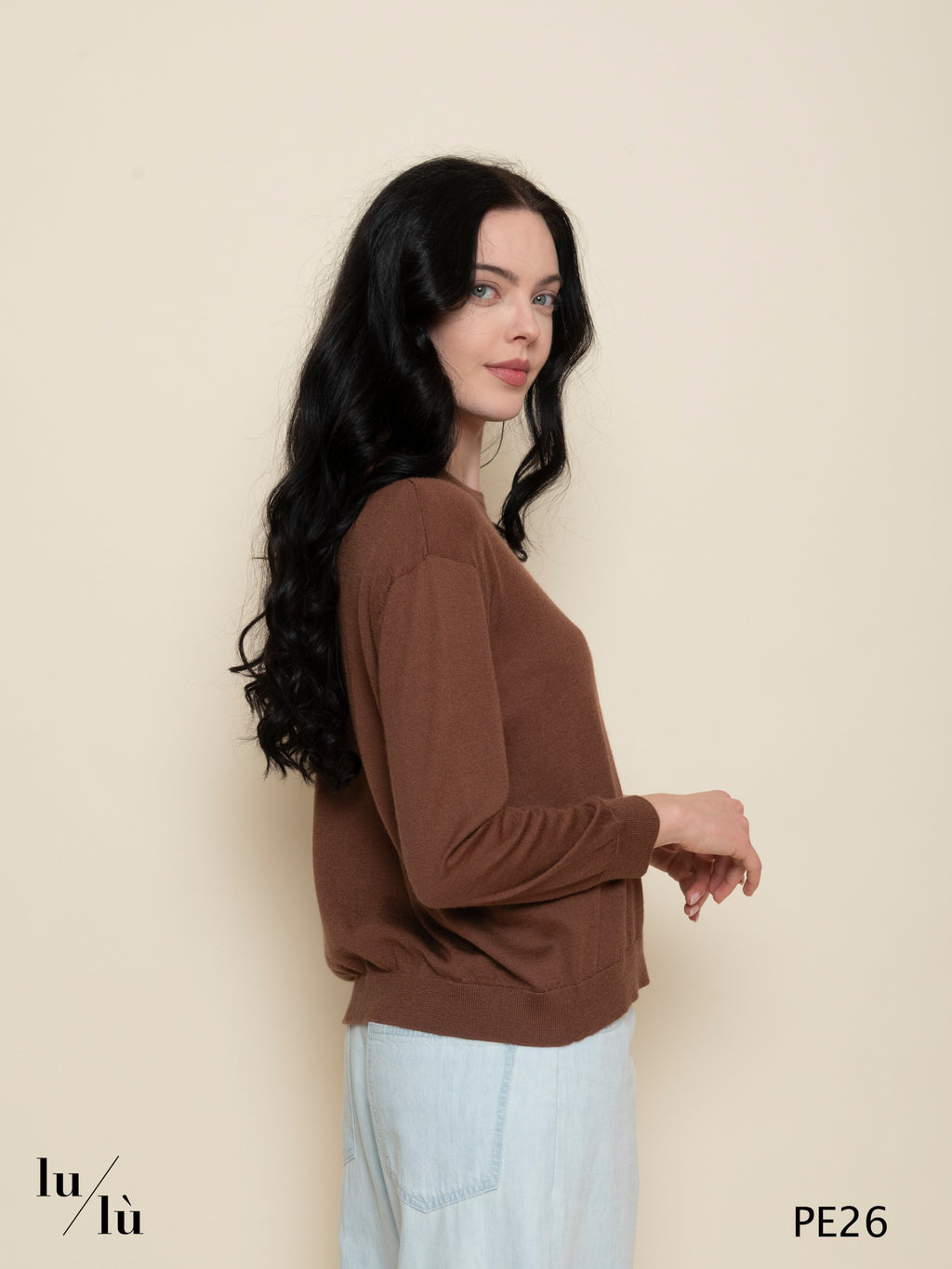 Fiordaliso - Maglia donna girocollo in cashmere e seta
