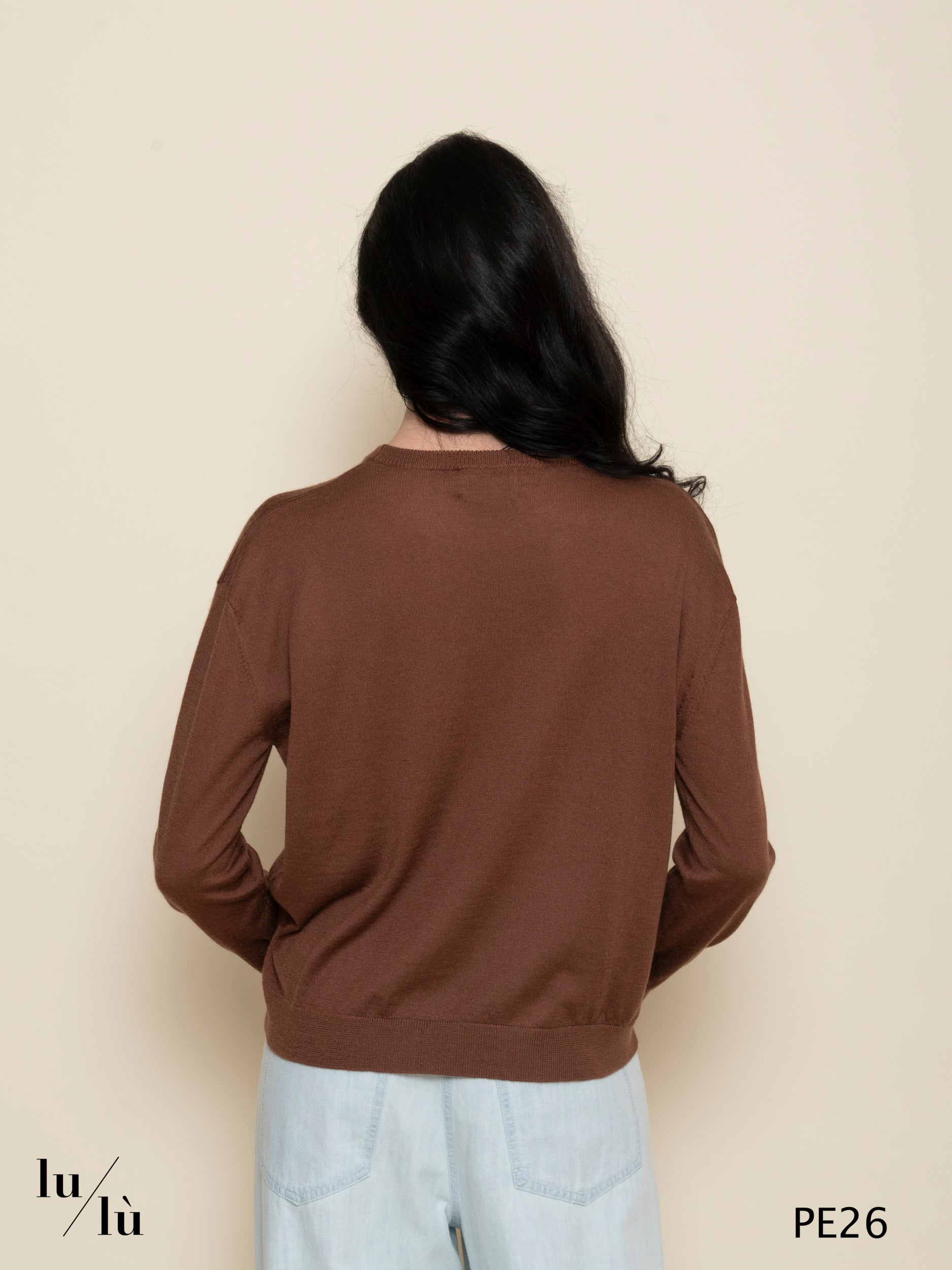 Fiordaliso - Maglia donna girocollo in cashmere e seta