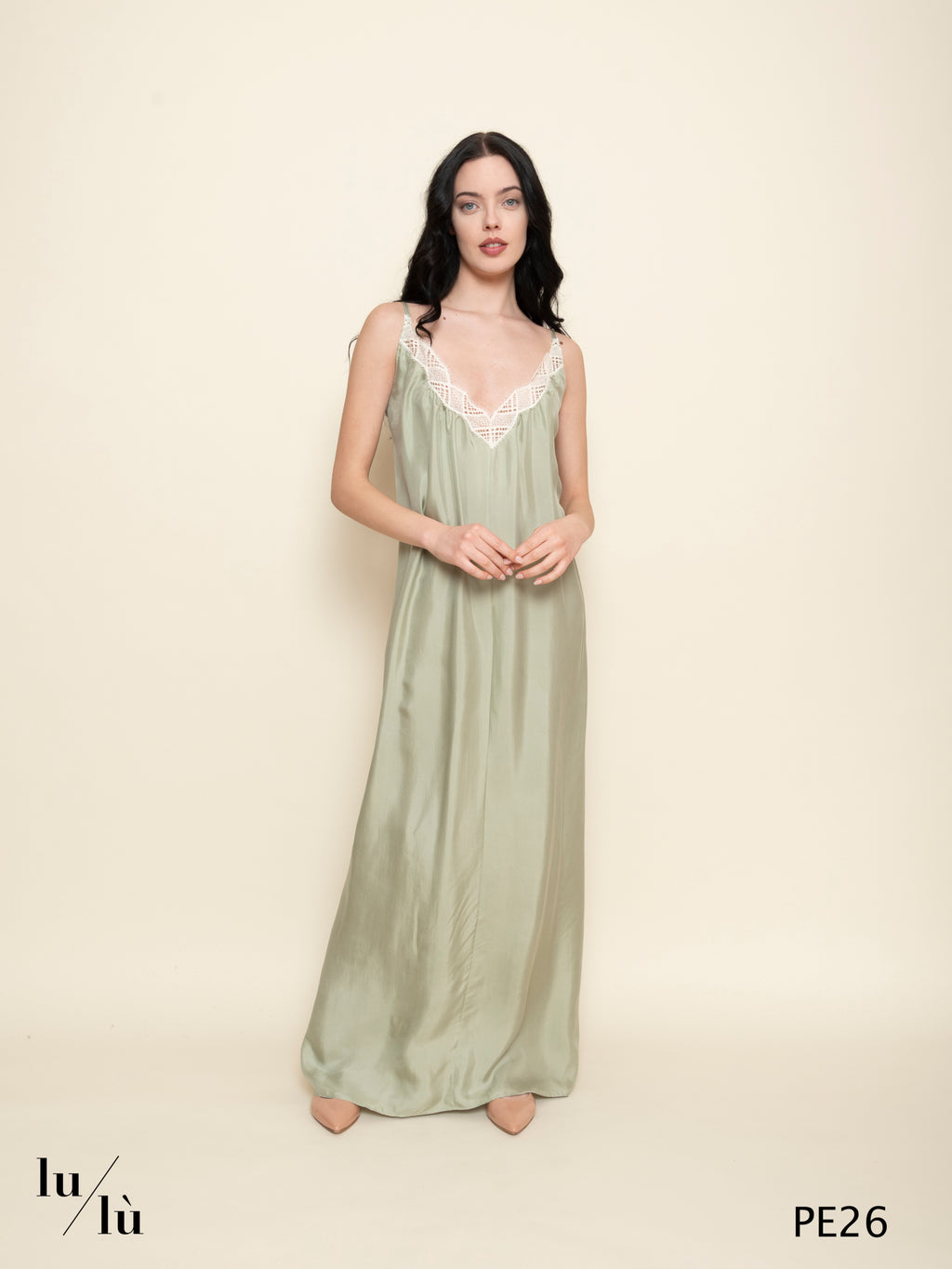 Orchidea - Abito donna sottoveste in pura seta