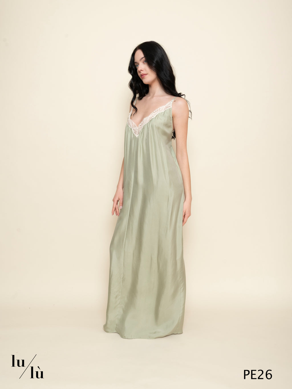 Orchidea - Abito donna sottoveste in pura seta