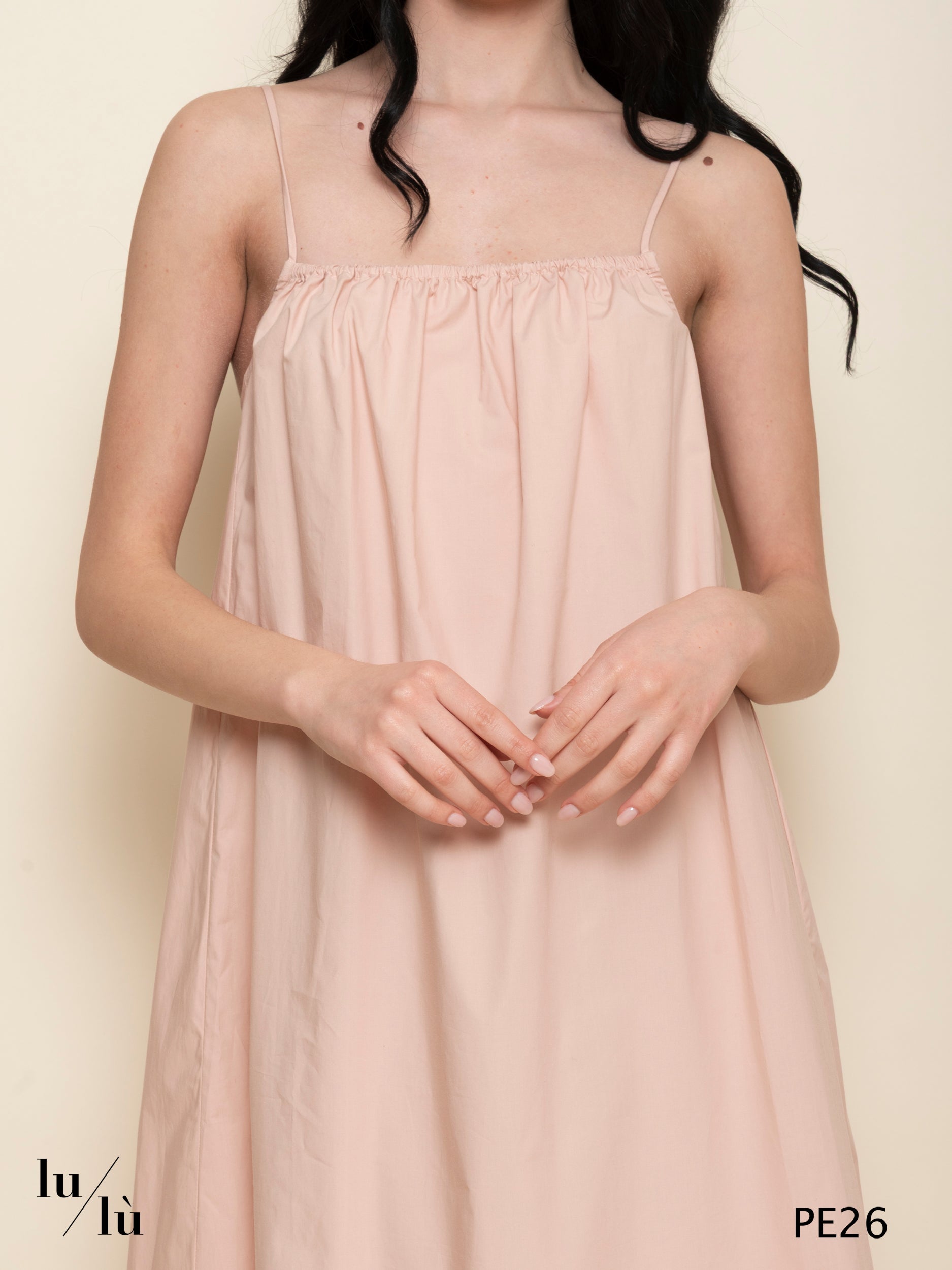 Heidi - Abito donna midi in cotone con cintura