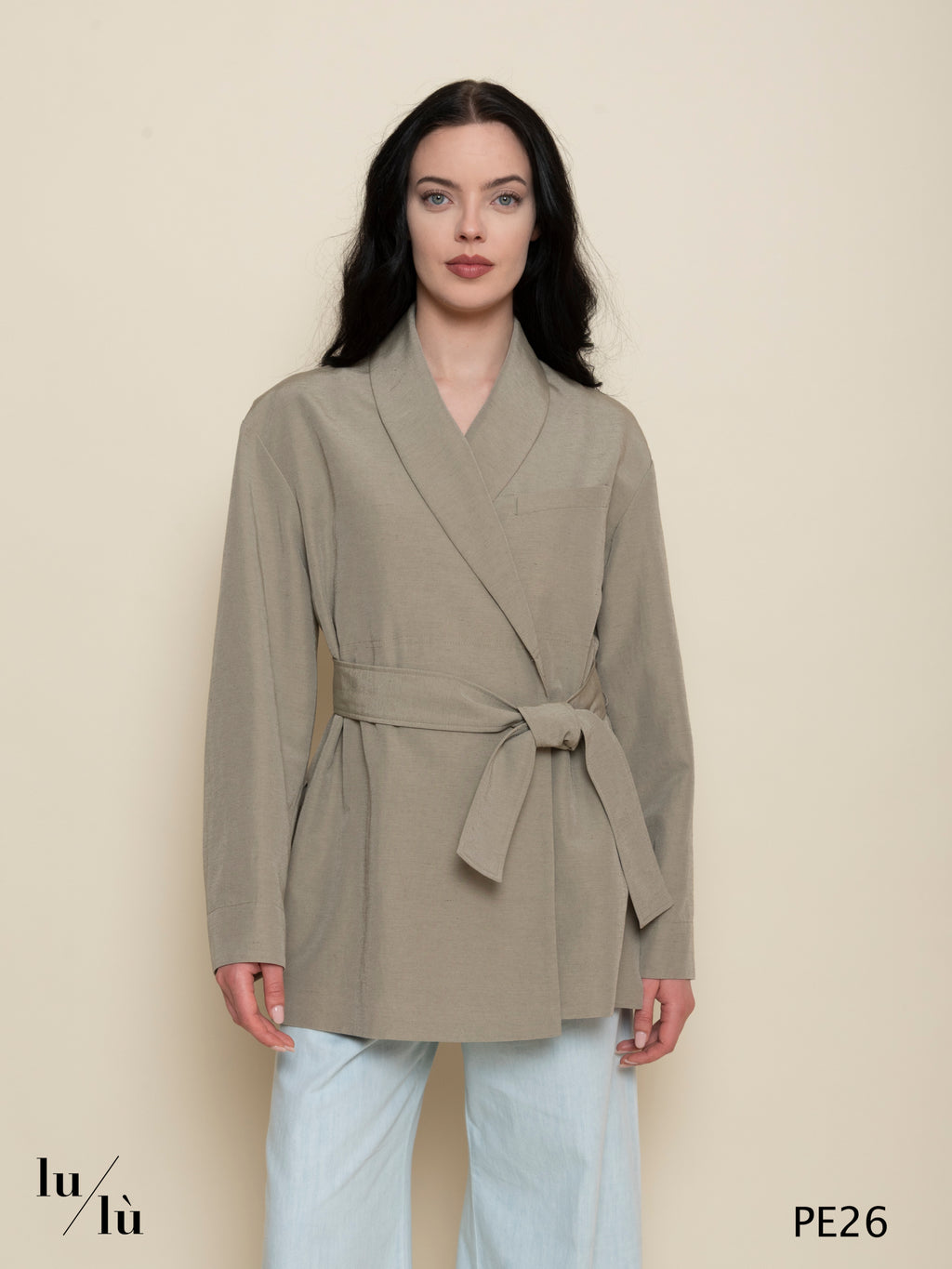 Come - Giacca donna dal collo sciallato con cintura