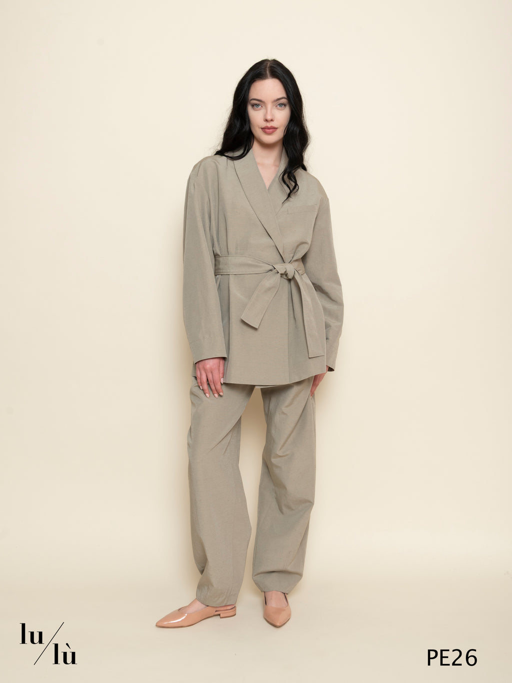 Kobe - Pantalone donna ampio con pinces