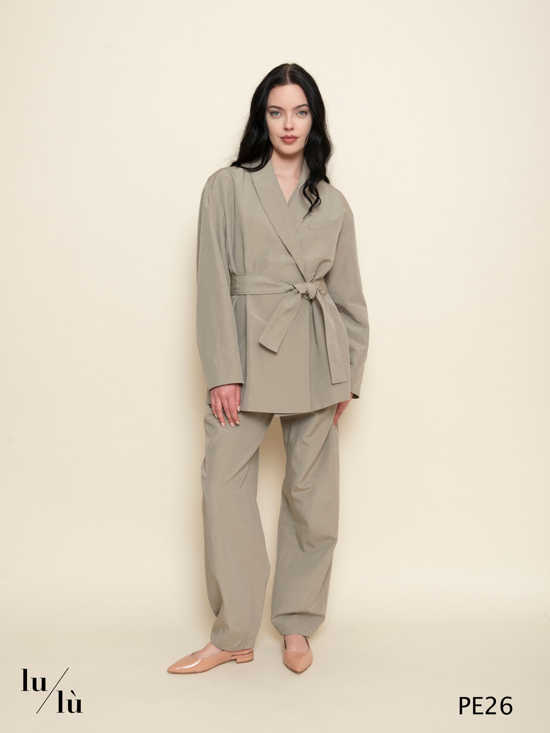 Kobe - Pantalone donna ampio con pinces