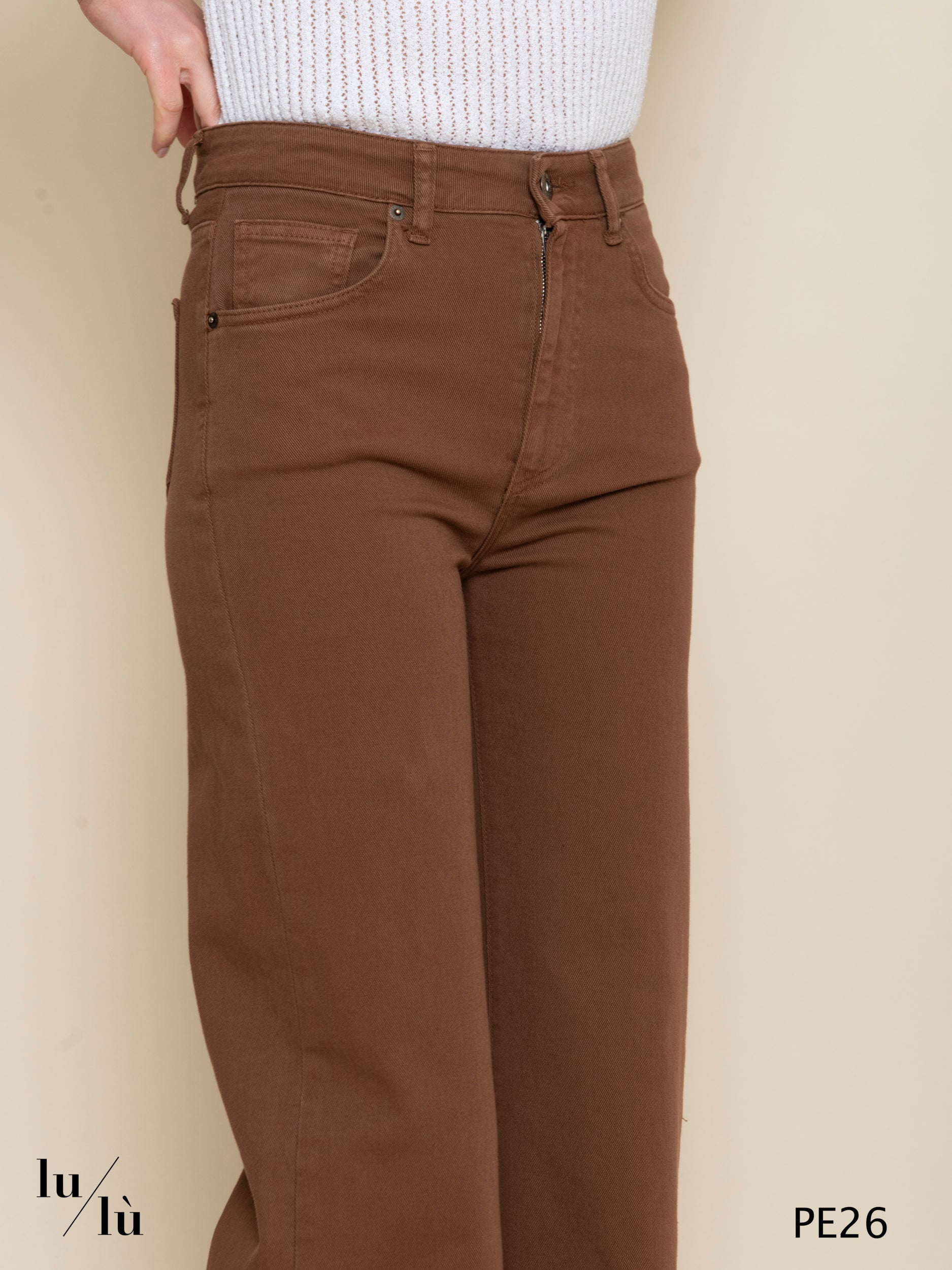 Cloe - Pantalone donna 5 tasche in cotone stretch