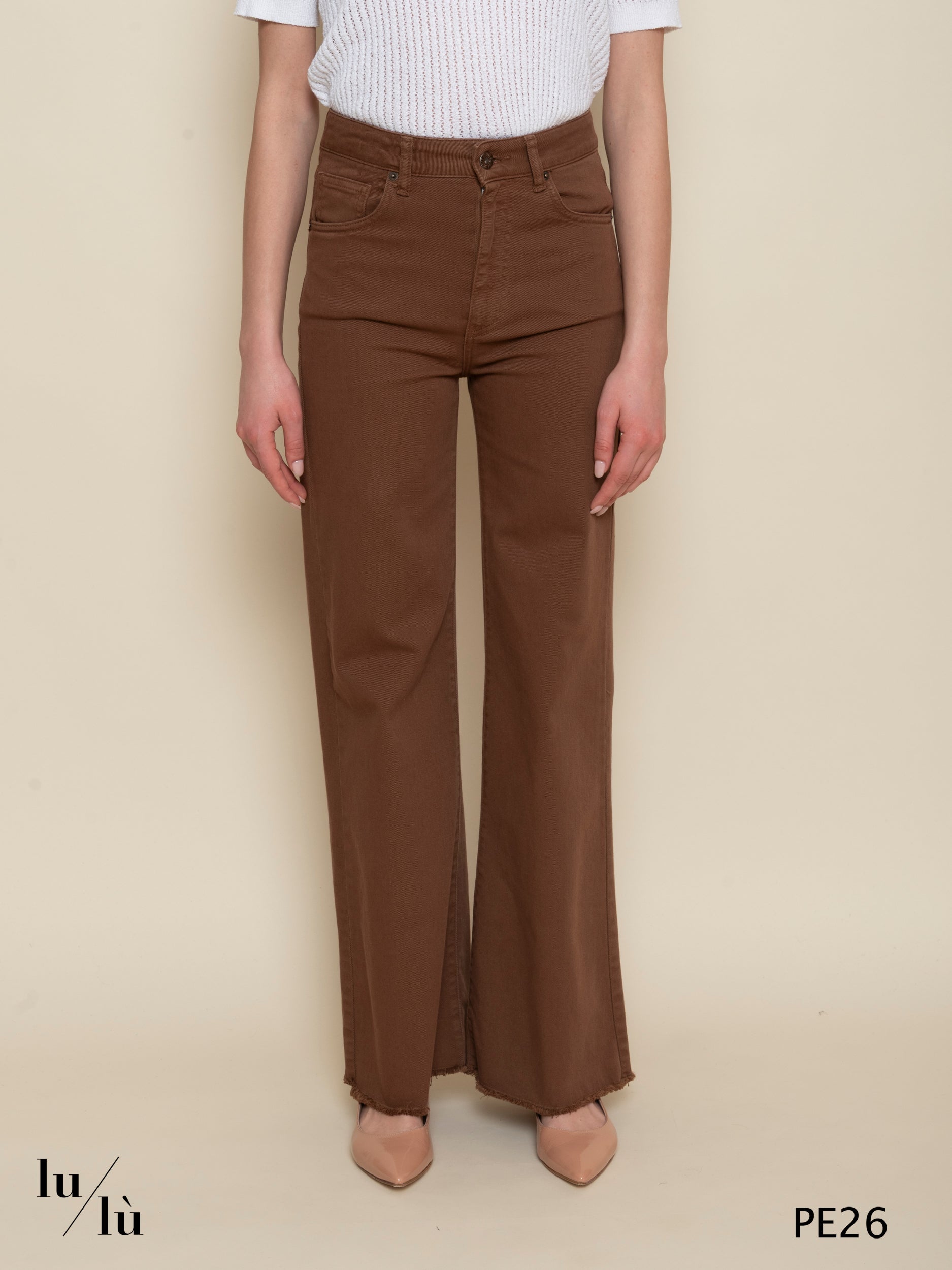 Cloe - Pantalone donna 5 tasche in cotone stretch