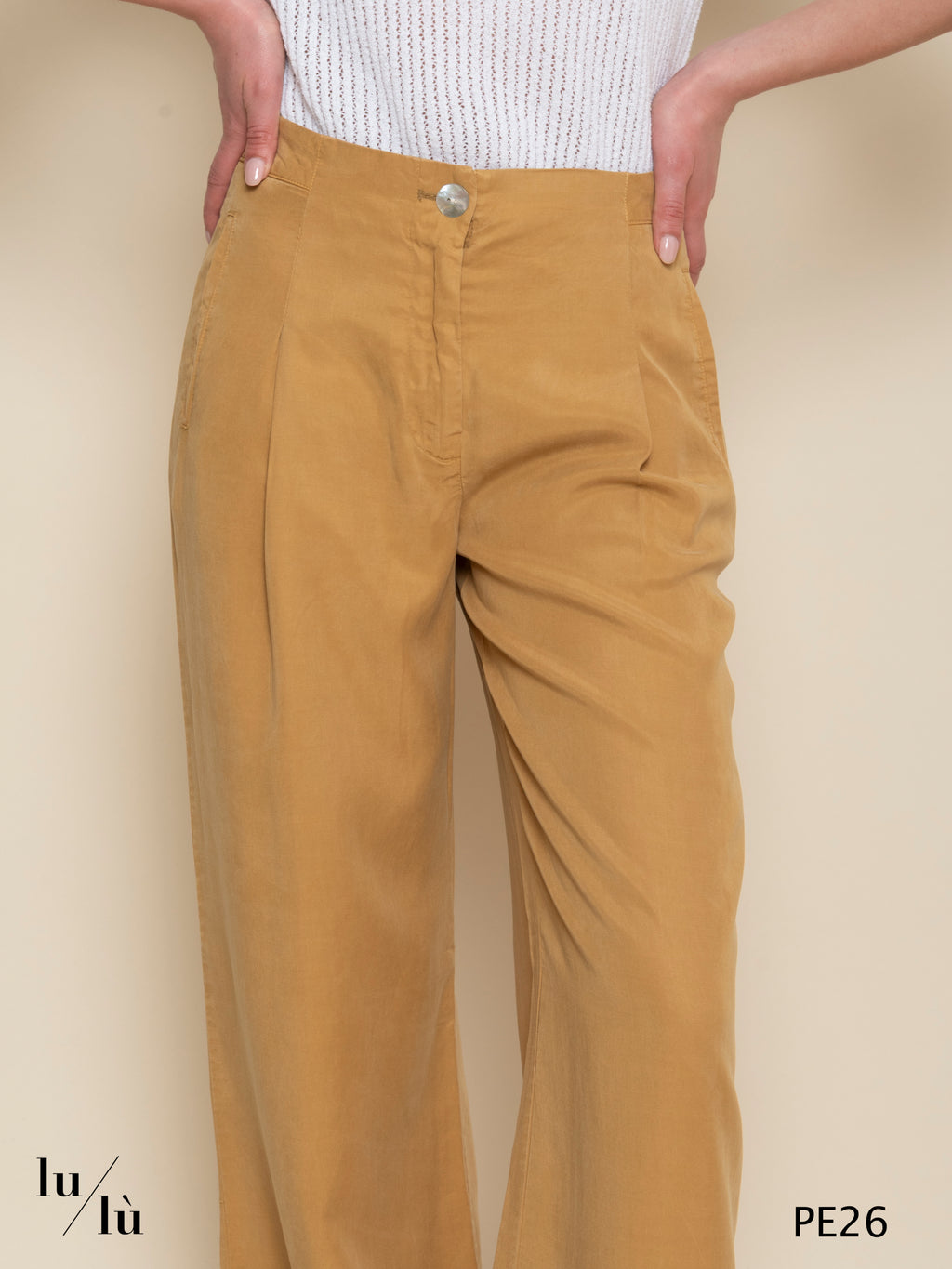 Coralia - Pantalone donna ampio in viscosa e lyocell