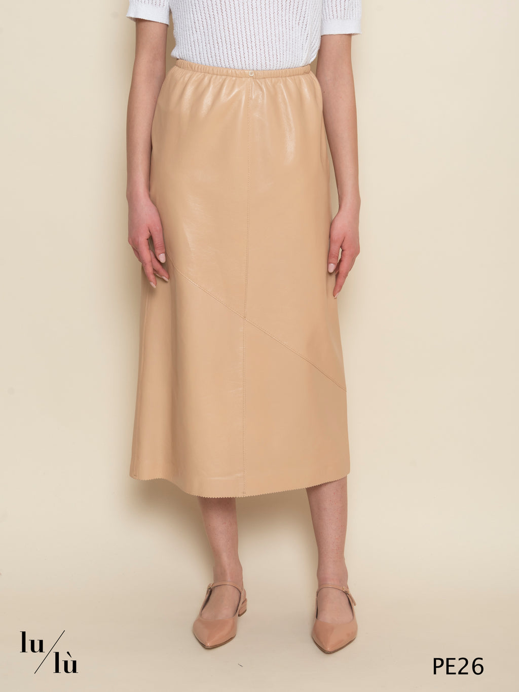 Dahlia - Gonna midi a tubo in nappa