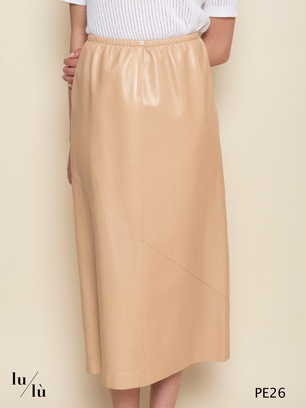 Dahlia - Gonna midi a tubo in nappa