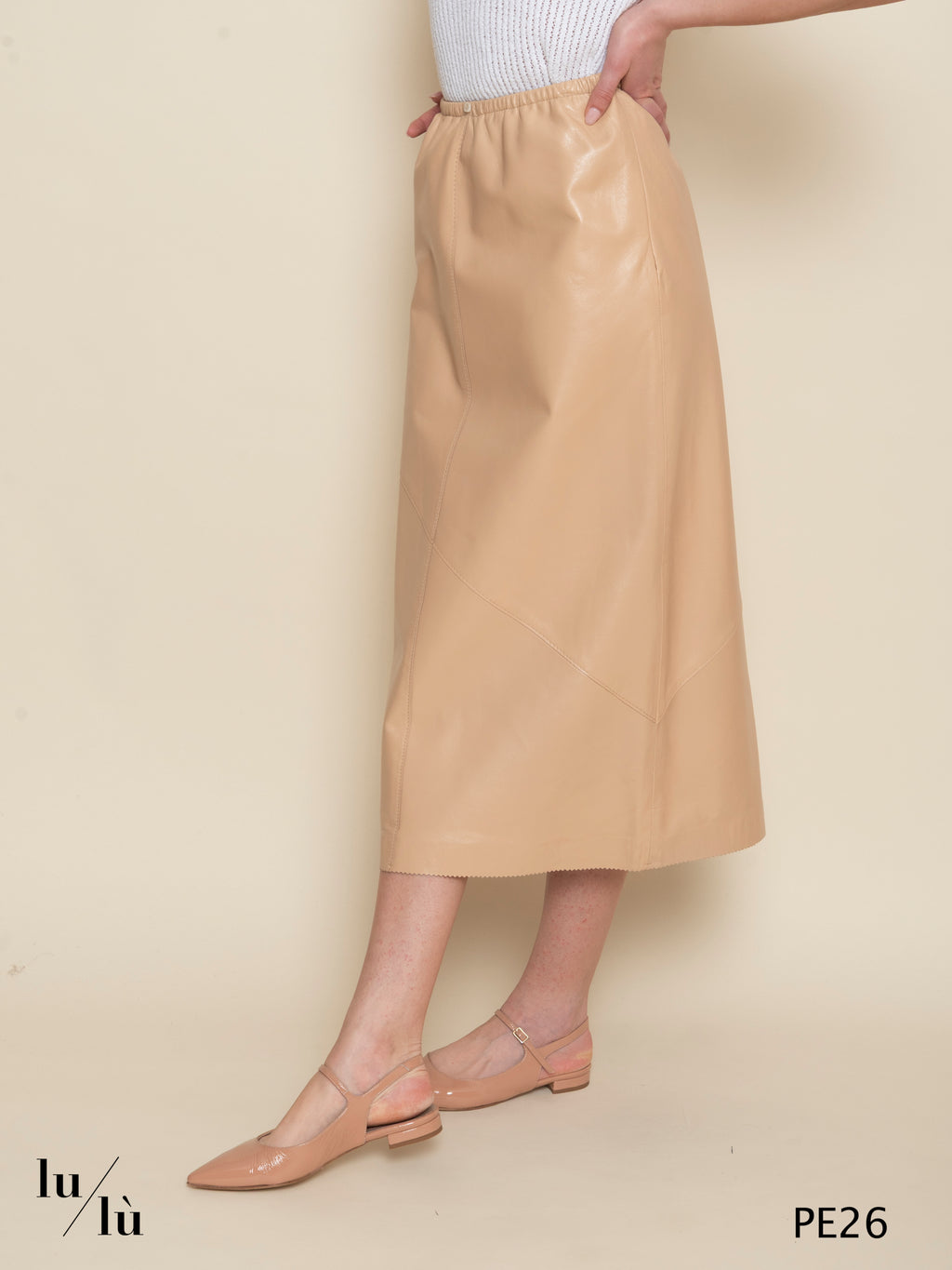 Dahlia - Gonna midi a tubo in nappa