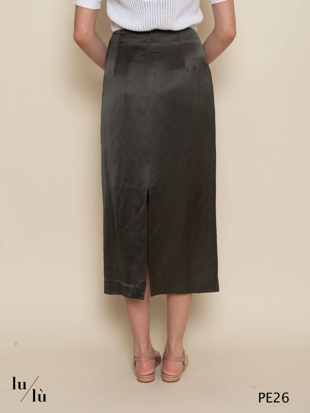 Helia - Gonna midi in viscosa e lino