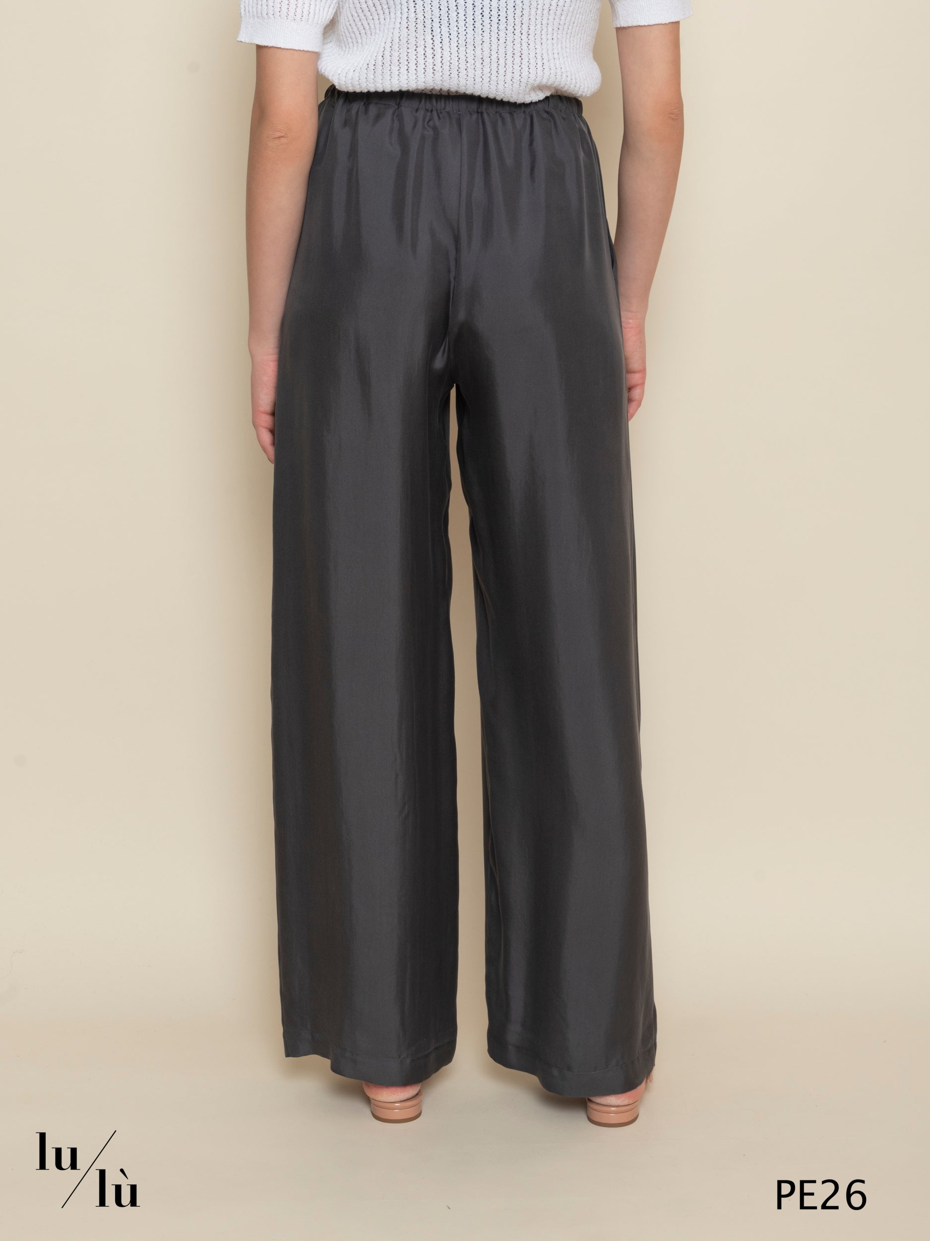 Ciliegia - Pantalone donna fluido in seta