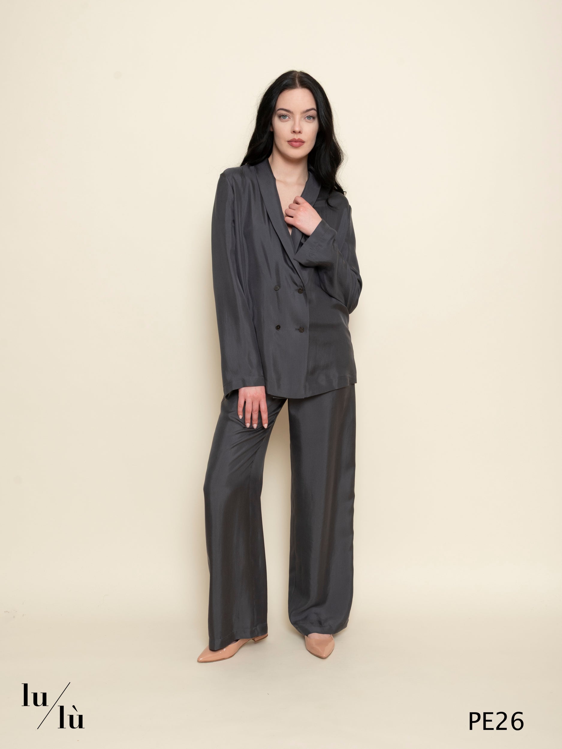 Ciliegia - Pantalone donna fluido in seta