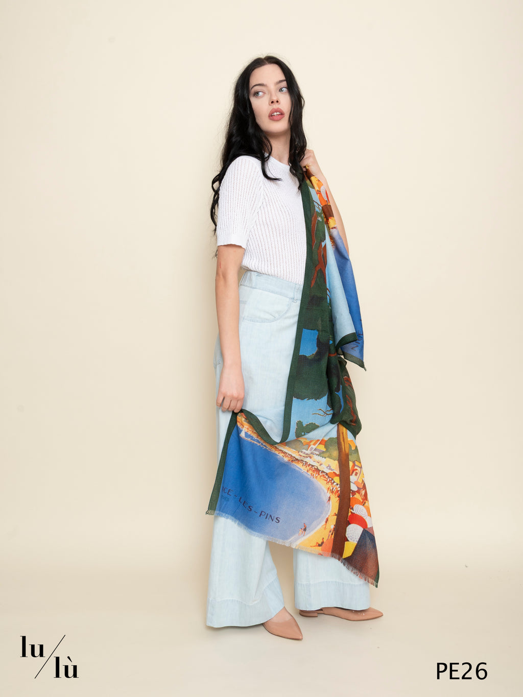 Anice - Foulard con paesaggio multicolor