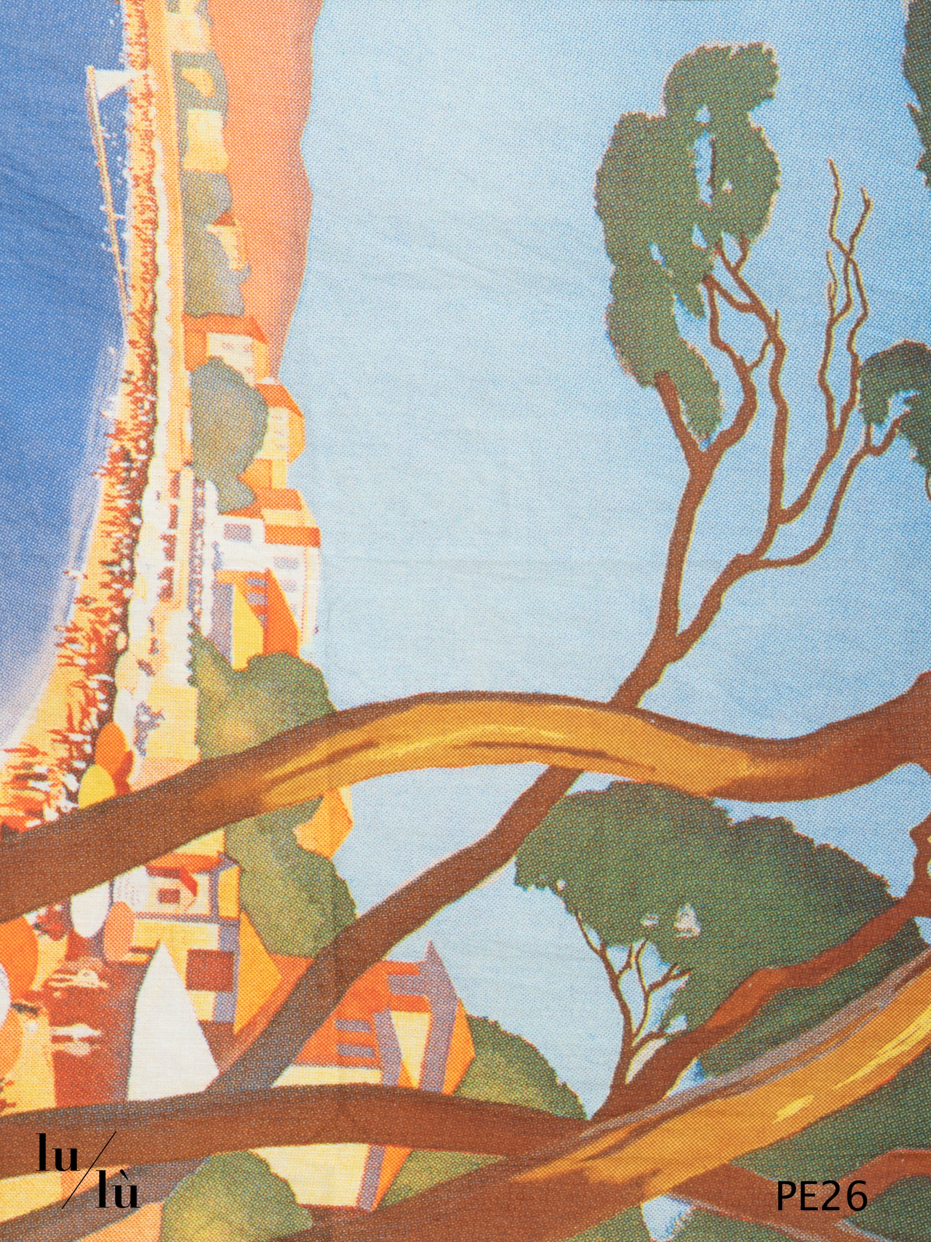 Anice - Foulard con paesaggio multicolor