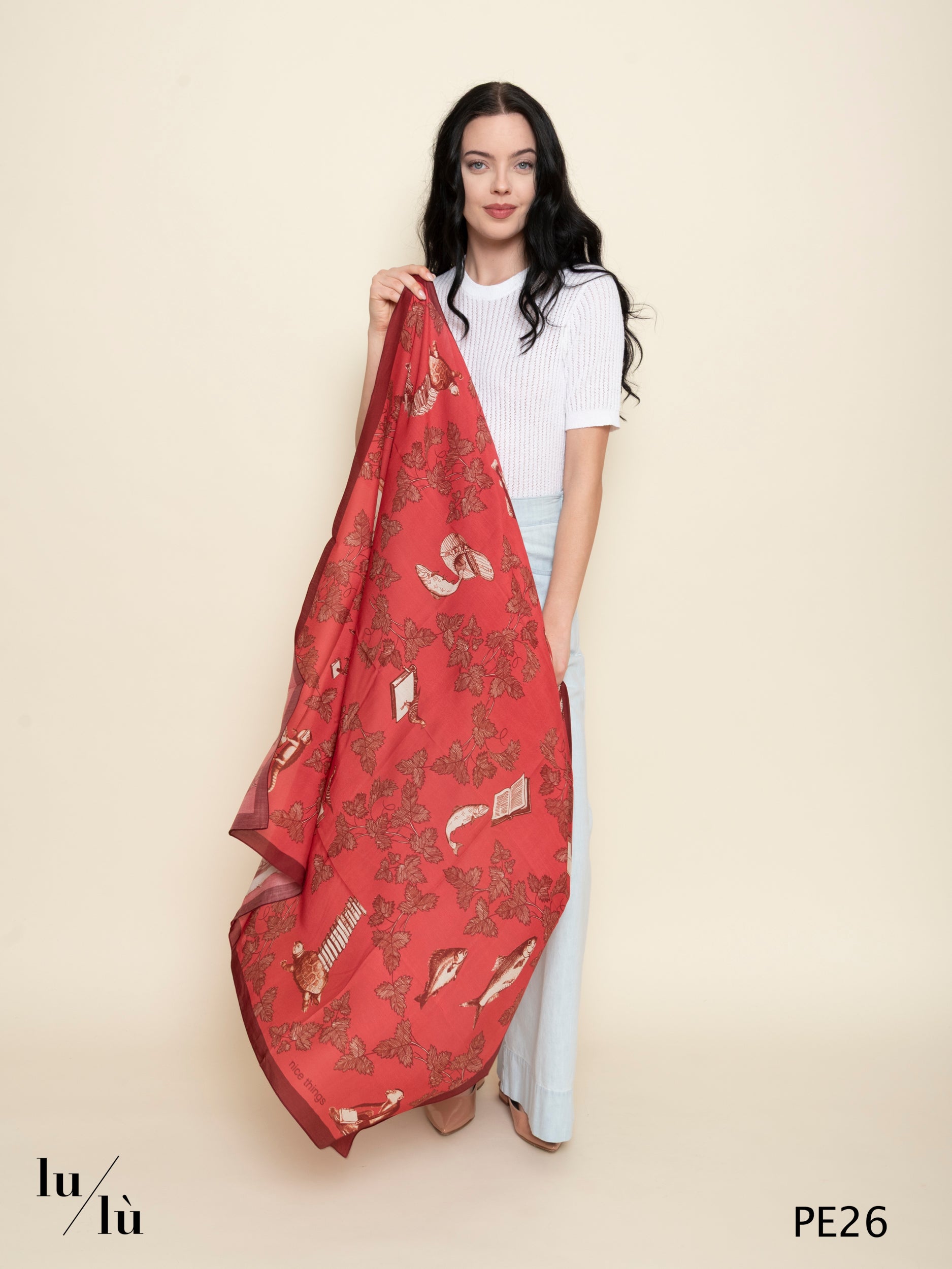 Maggiorana Rossa - Foulard quadrato stampa digitale