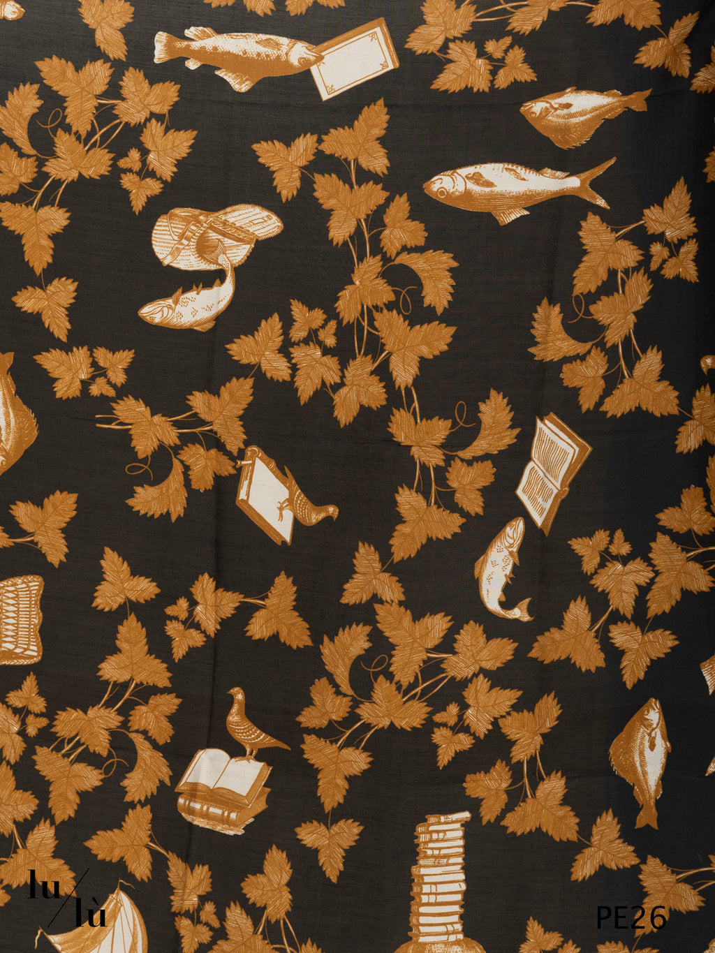 Maggiorana Nero - Foulard quadrato stampa digitale
