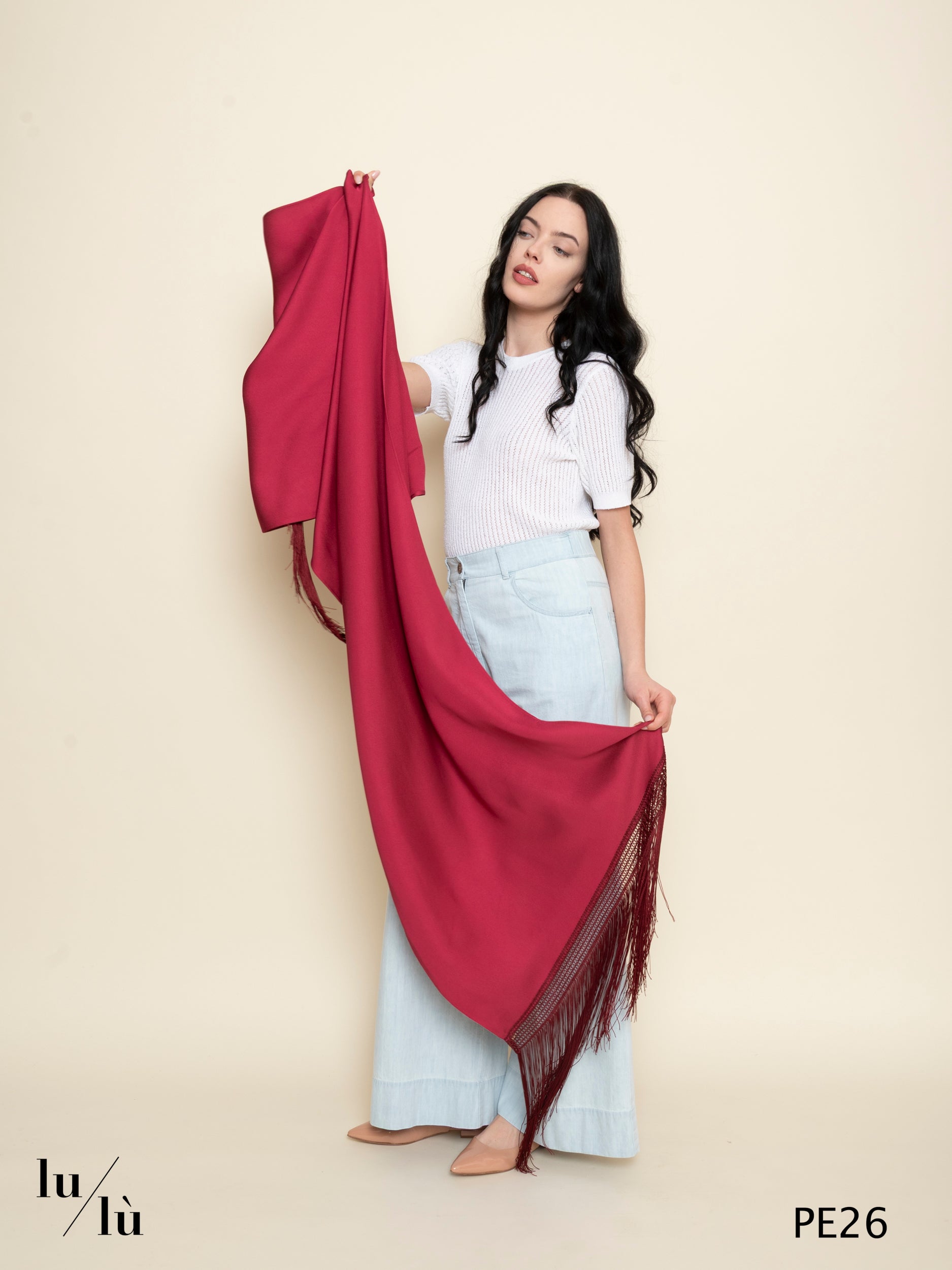 Cocoon - Stola con frange in viscosa