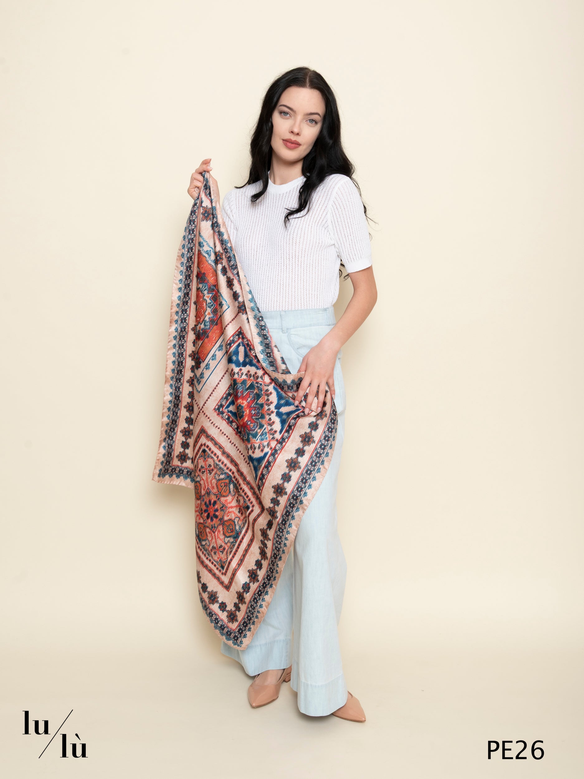 Nipponia - Foulard quadrato in twill di seta