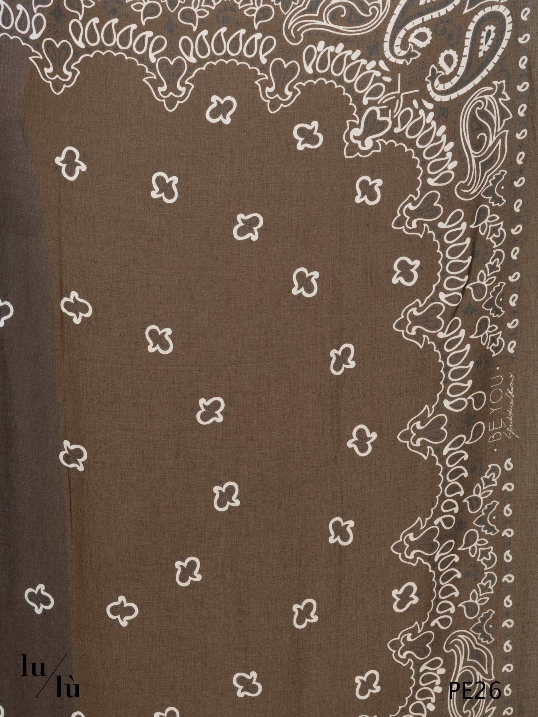 Timo Brown - Foulard in modal e cashmere quadrato stampa bandana