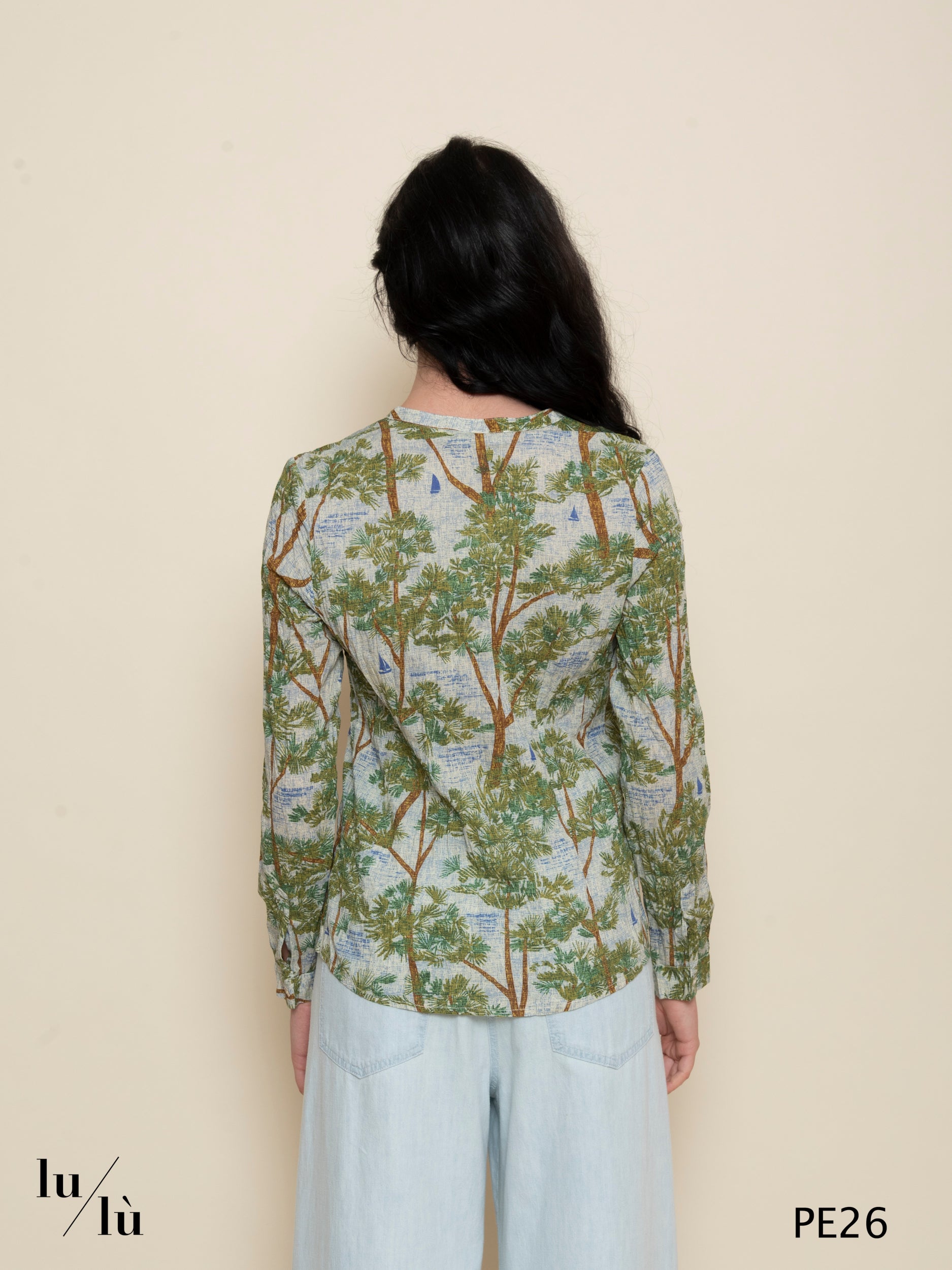 Fiammetta - Blusa donna in cotone stampato