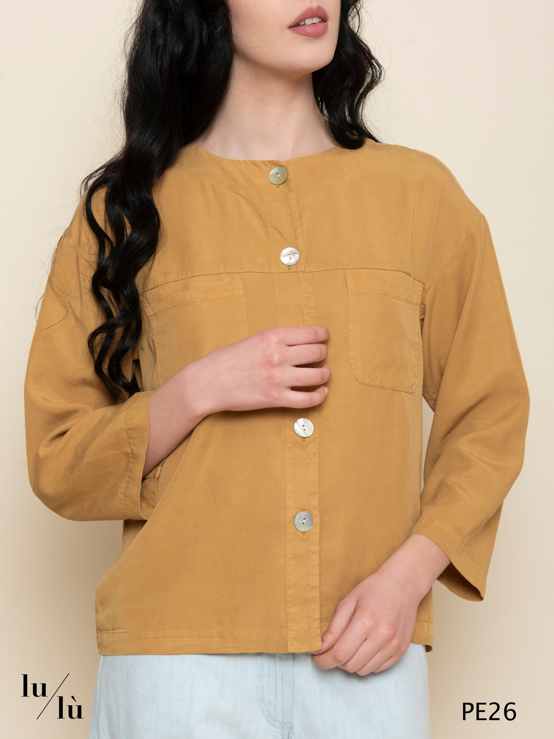 Rosaura - Blusa donna girocollo in lyocell