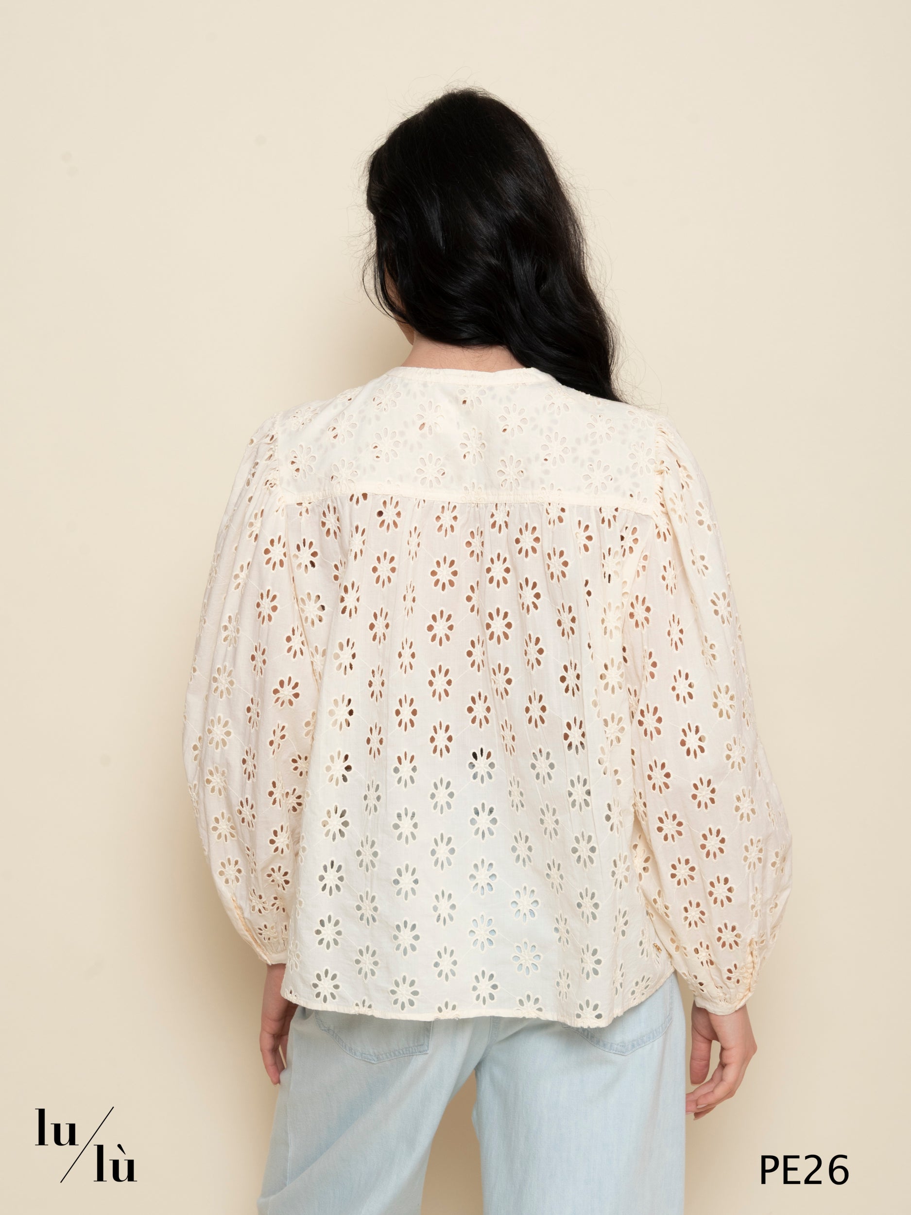 Sophie - Blusa donna in cotone sangallo
