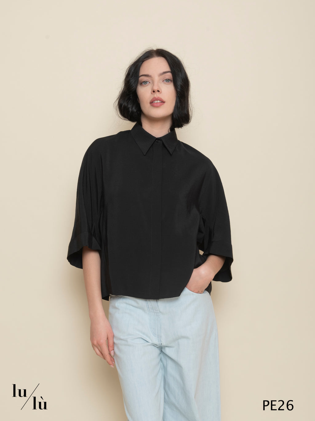 Acantha - Camicia donna boxy in modal manica corta